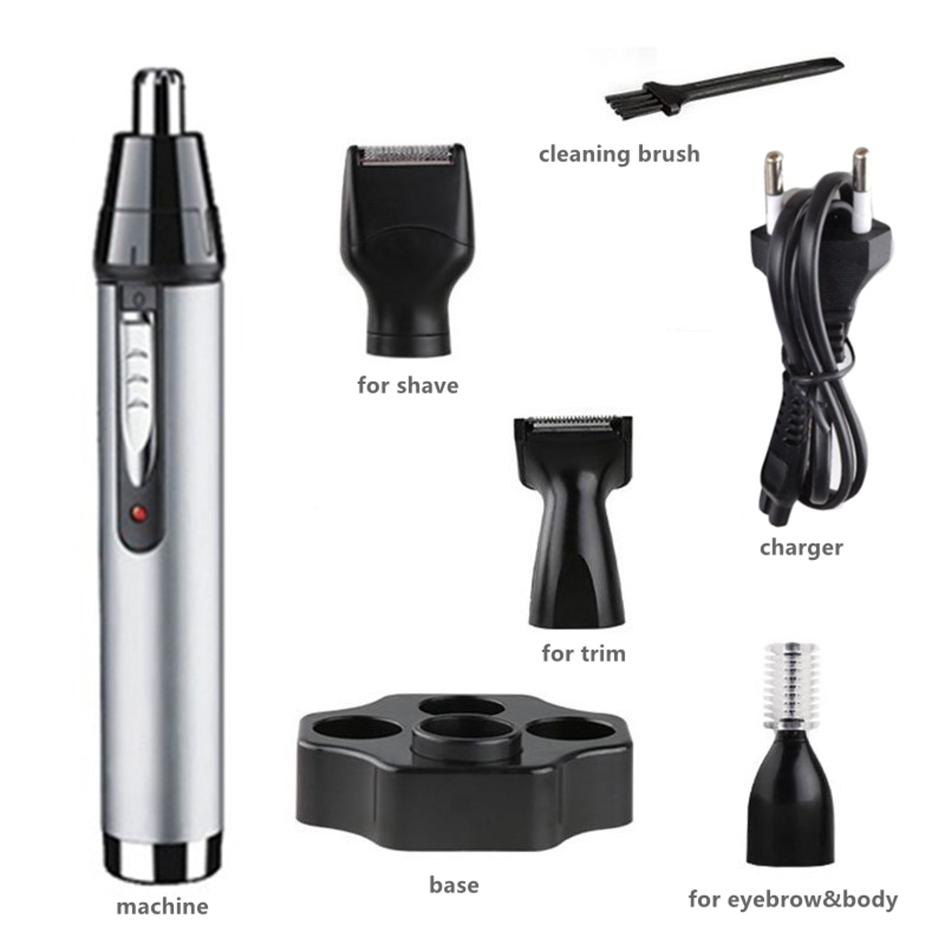 Rechargeable Nose  Ear Hair Trimmer For Men AllinOne Grooming Kit For Eyebrows Beard And More 1