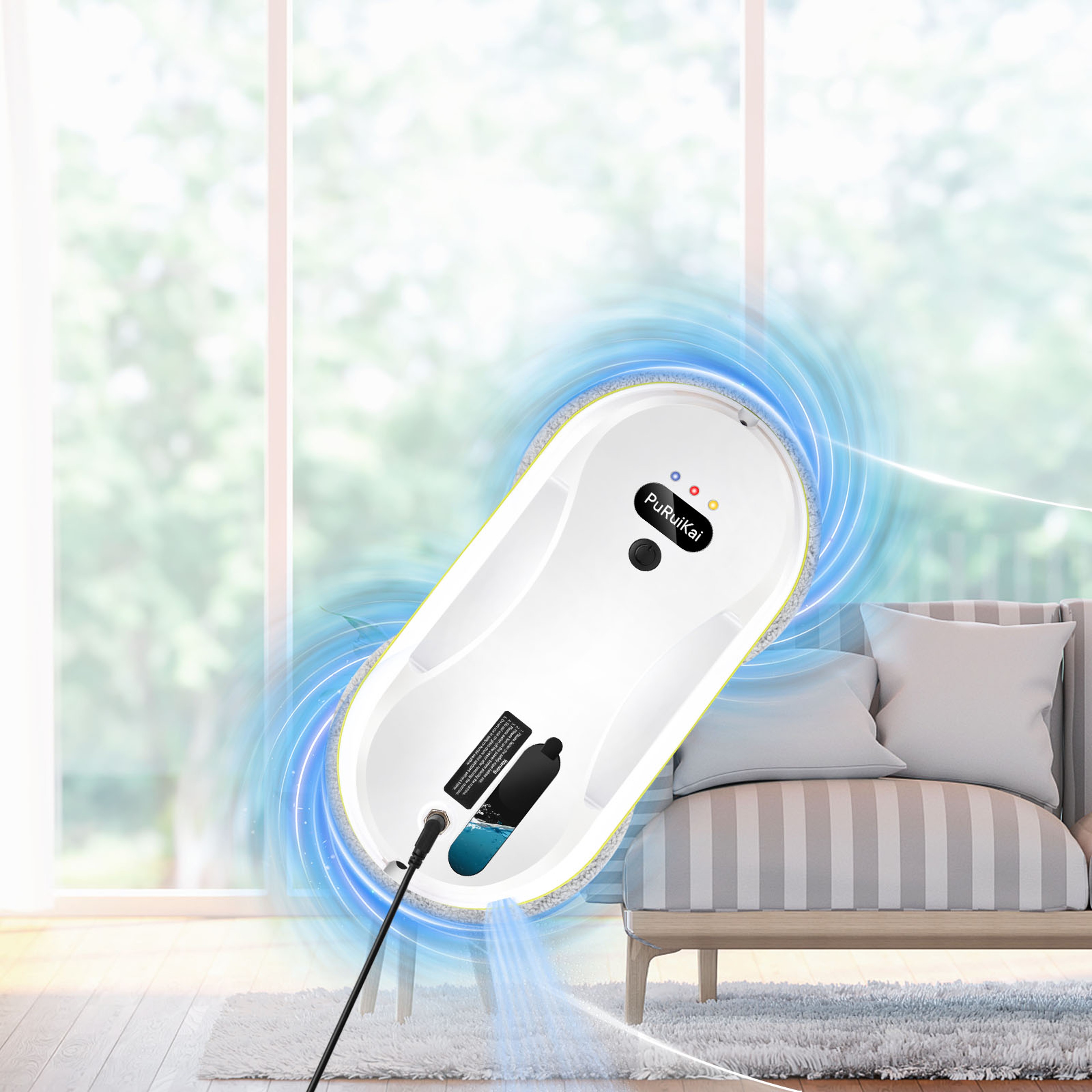 Automatic Window Cleaning Robot With Remote Control Household Electric Glass Wiper 0