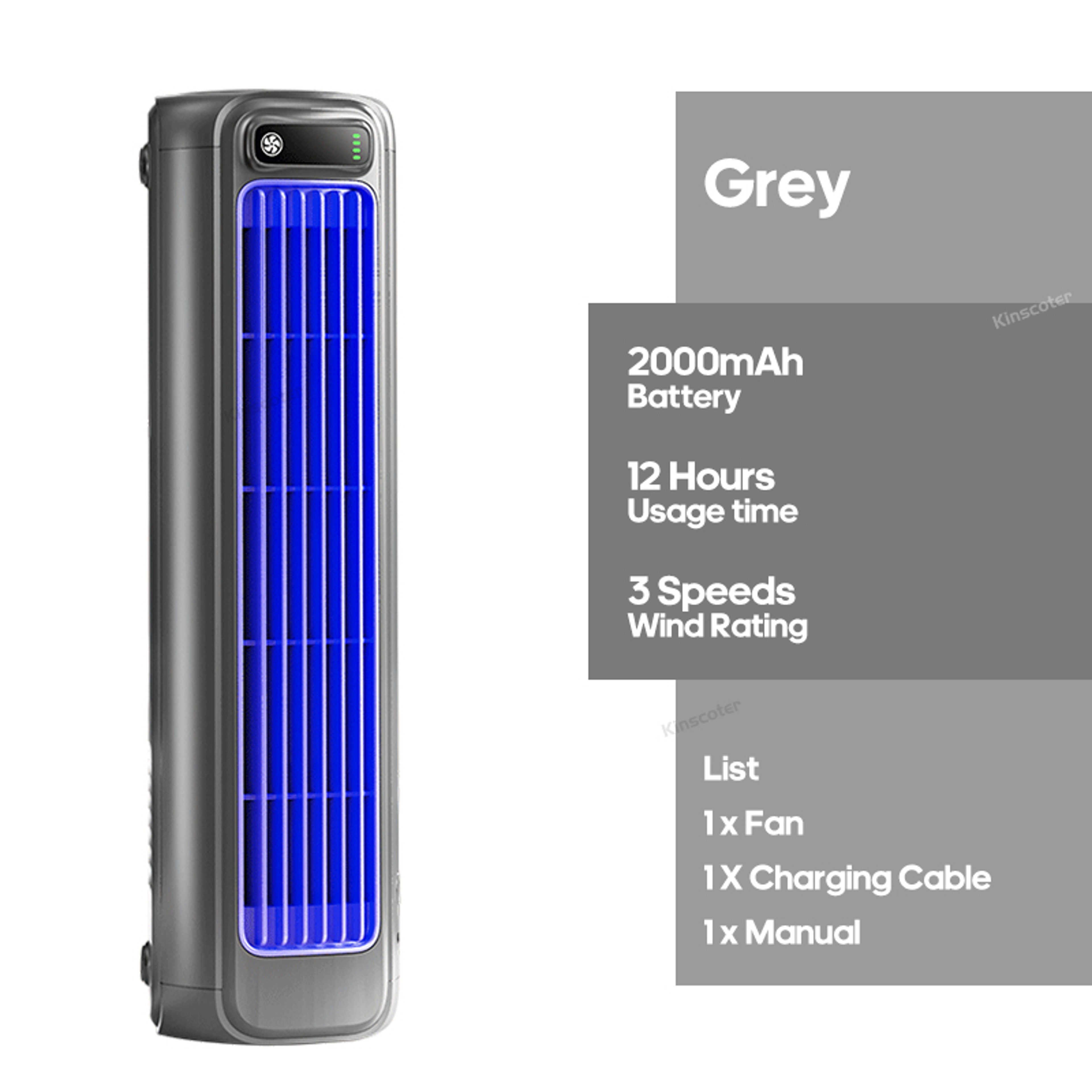 Wall Mounted Air Conditioning Fan , Speed Adjustable, Vertical, Non-Drilling Circulating Fan, Quiet Tower Fan – view 8