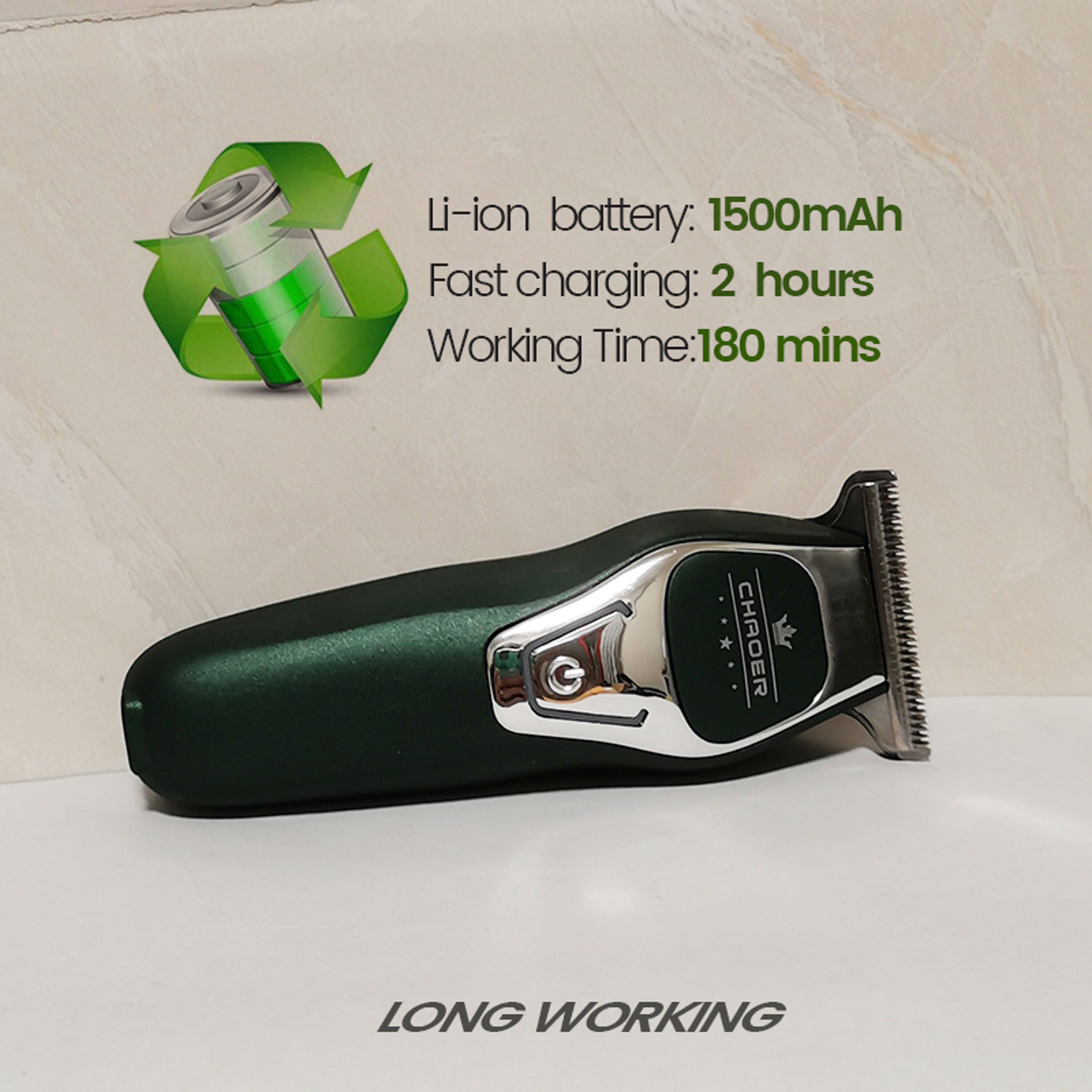 Powerful Professional Hair Trimmer For Men T Blade Electric Clipper Rechargeable Beard Trimmer  Sha