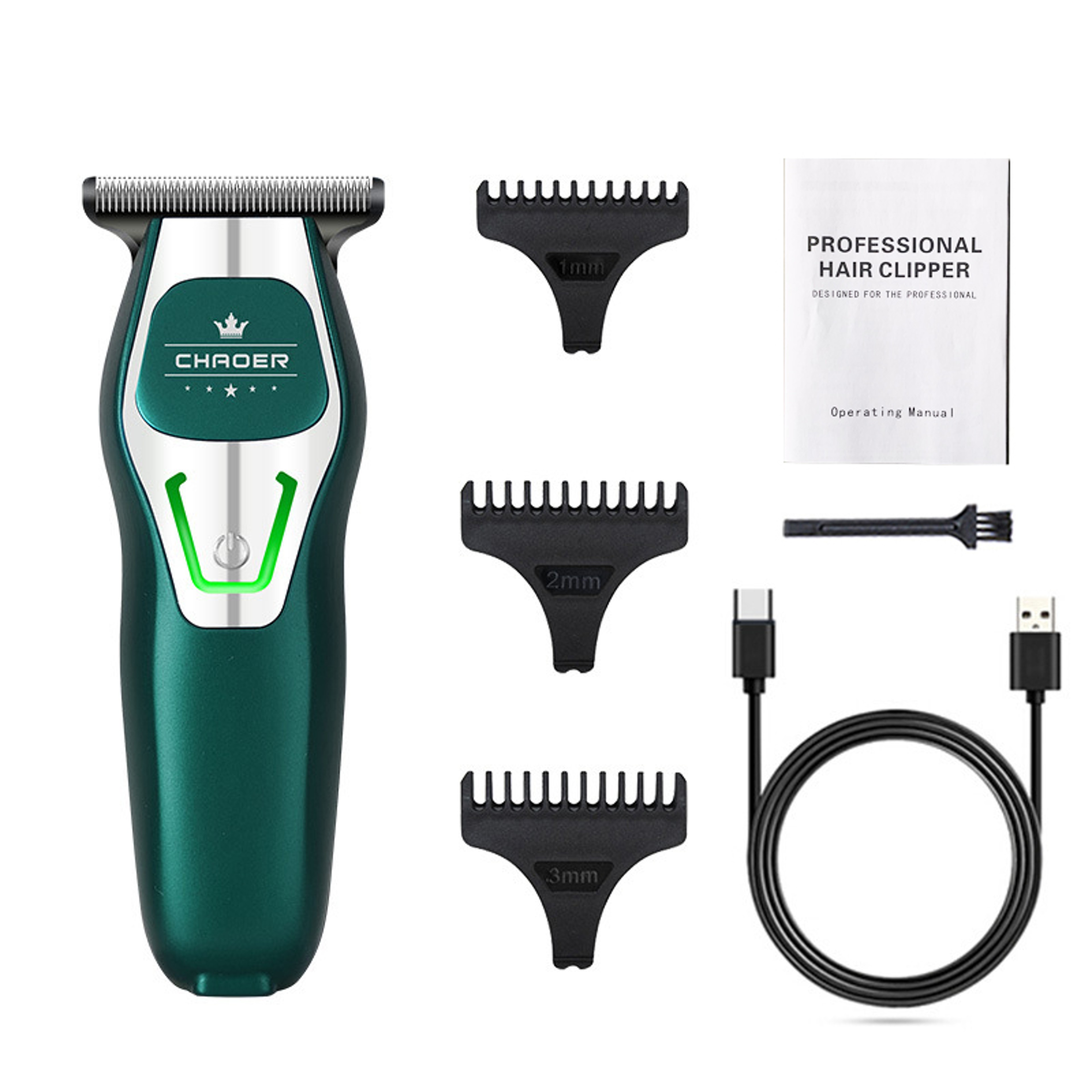 Powerful Professional Hair Trimmer For Men T Blade Electric Clipper Rechargeable Beard Trimmer  Sha
