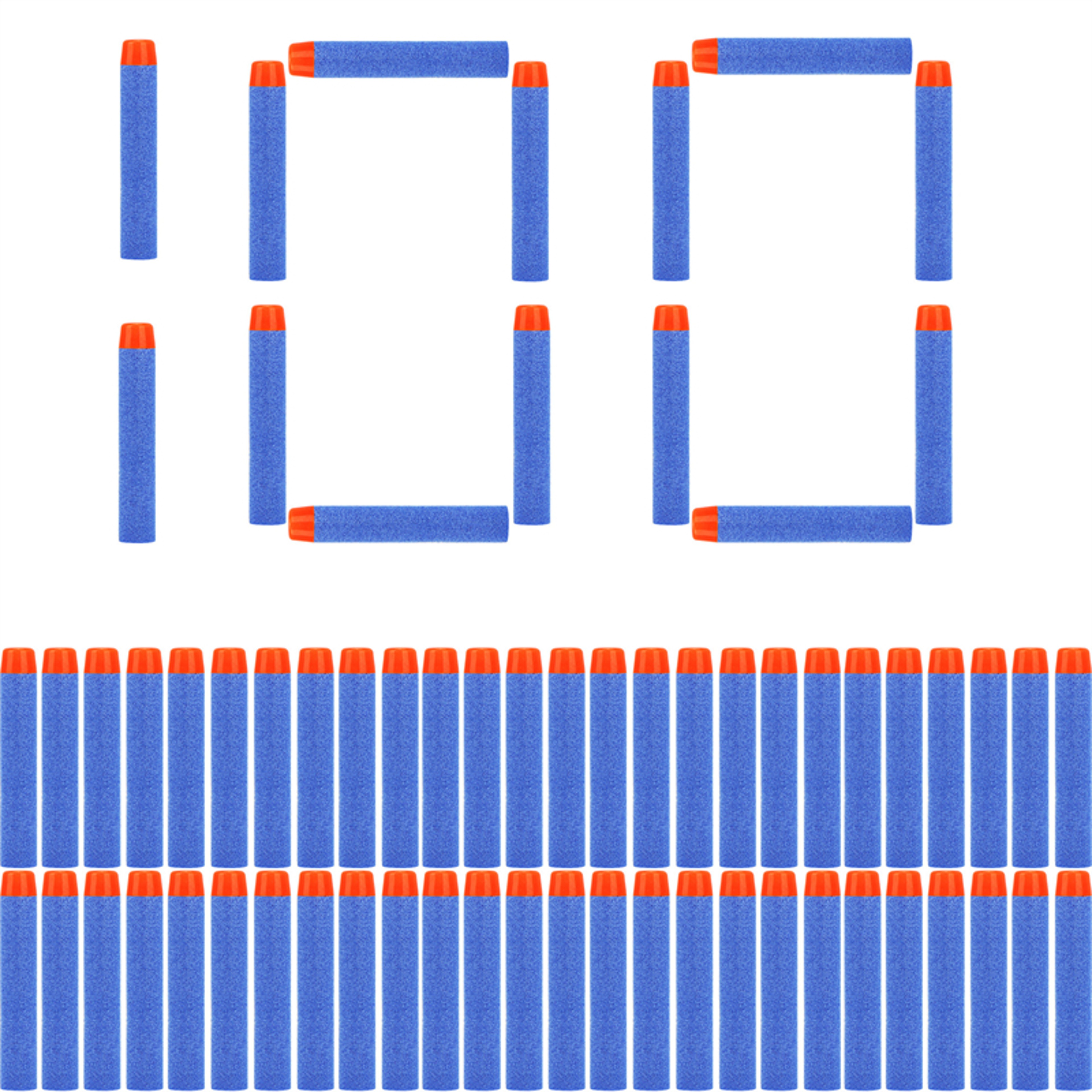 Blue Round Head Foam Refill Darts For Nerf NStrike Elite Blasters 6