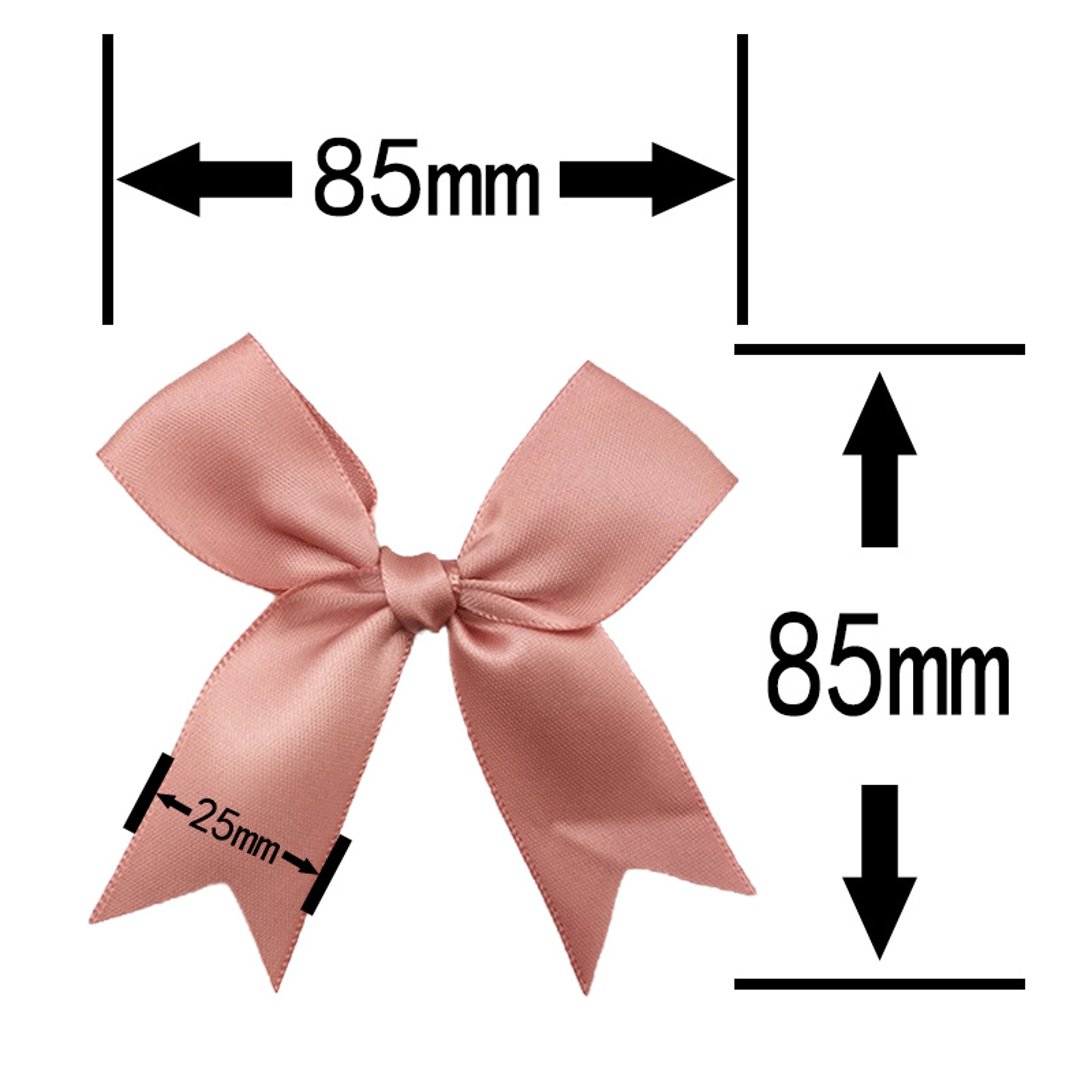 Fresh Pink Satin Ribbon Bow For Craft  Party Decoration DIY Flower Embellishment 1