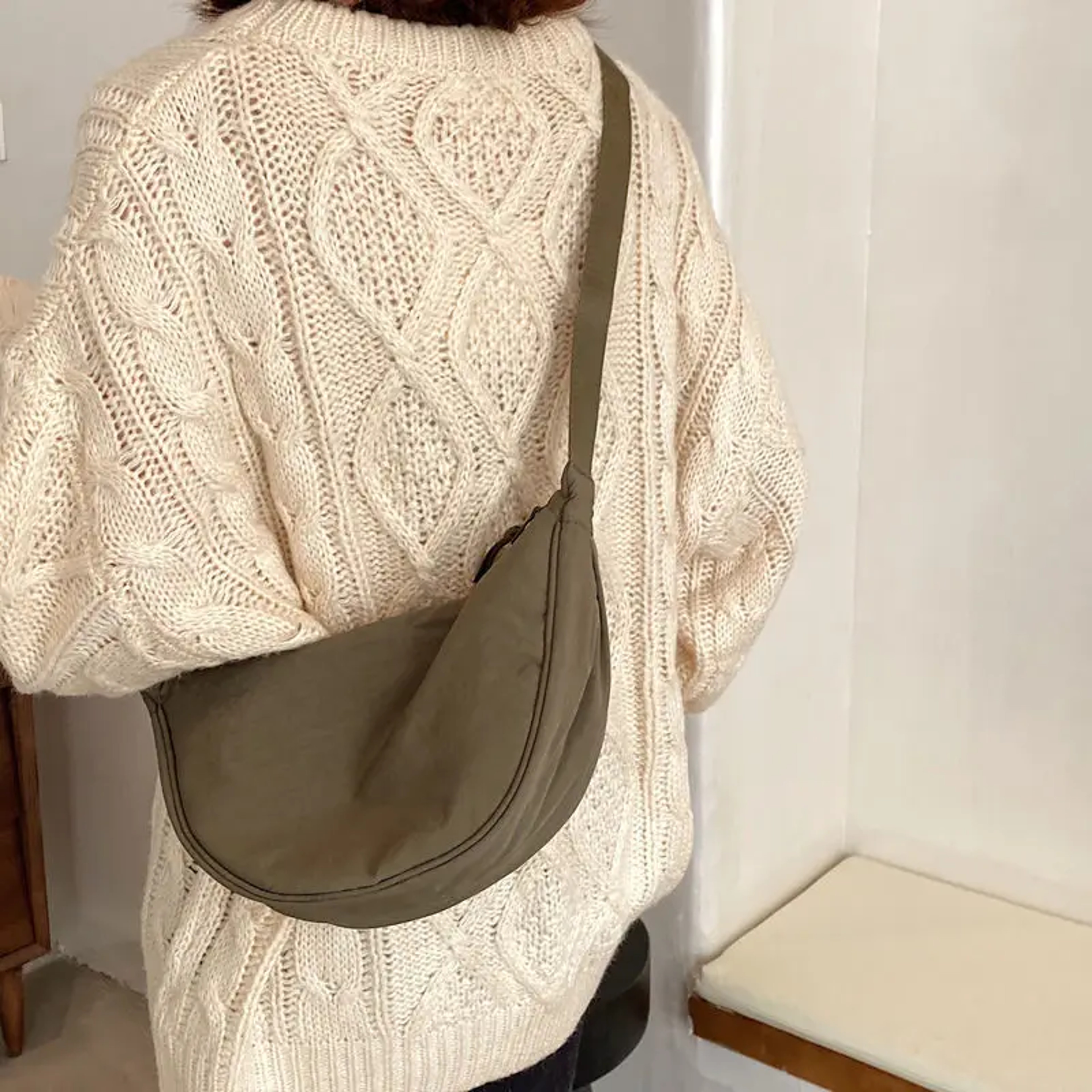 Vintage Womens Messenger Bag Nylon Casual Shoulder Crossbody Purse Lightweight Everyday Handbag 2
