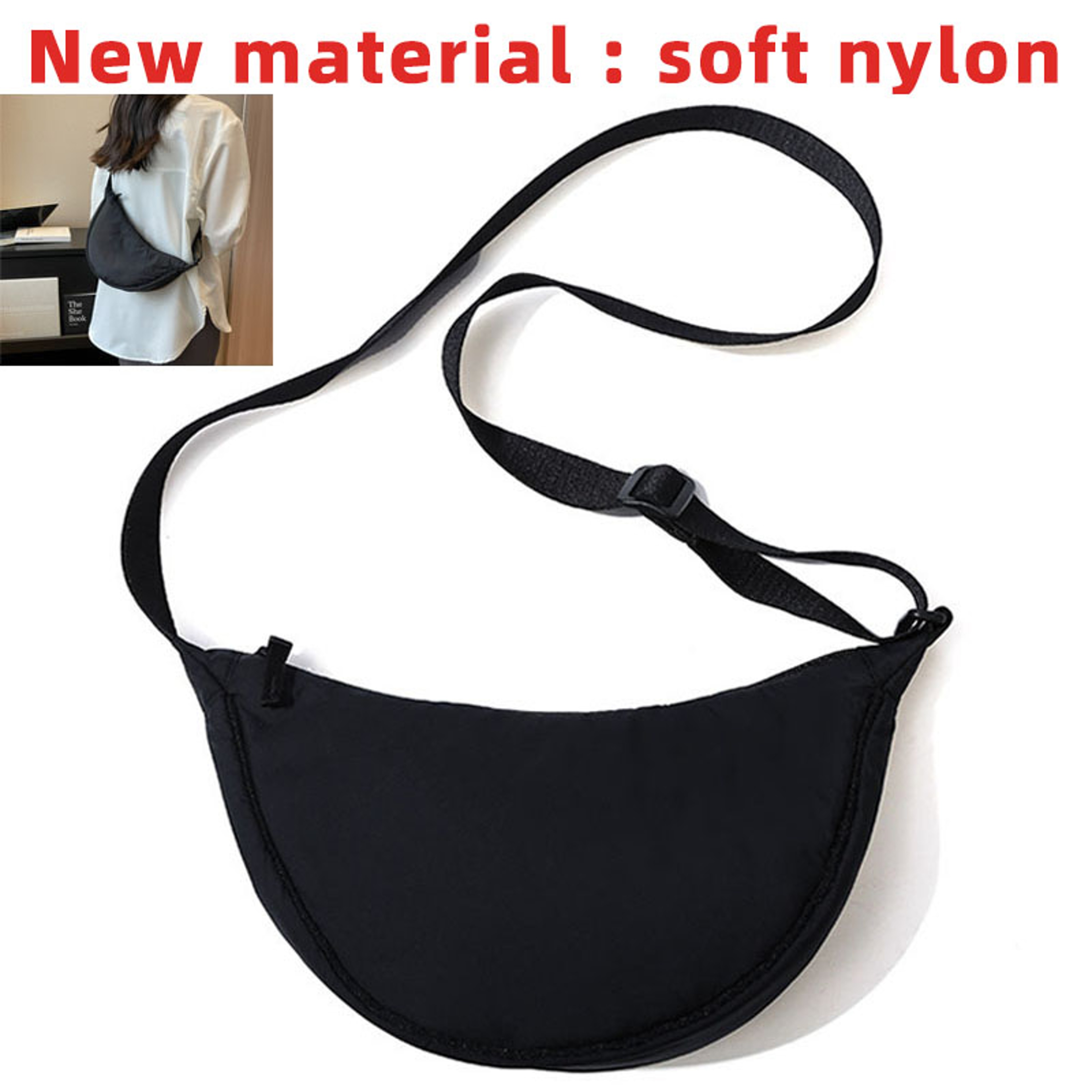 Vintage Womens Messenger Bag Nylon Casual Shoulder Crossbody Purse Lightweight Everyday Handbag 5