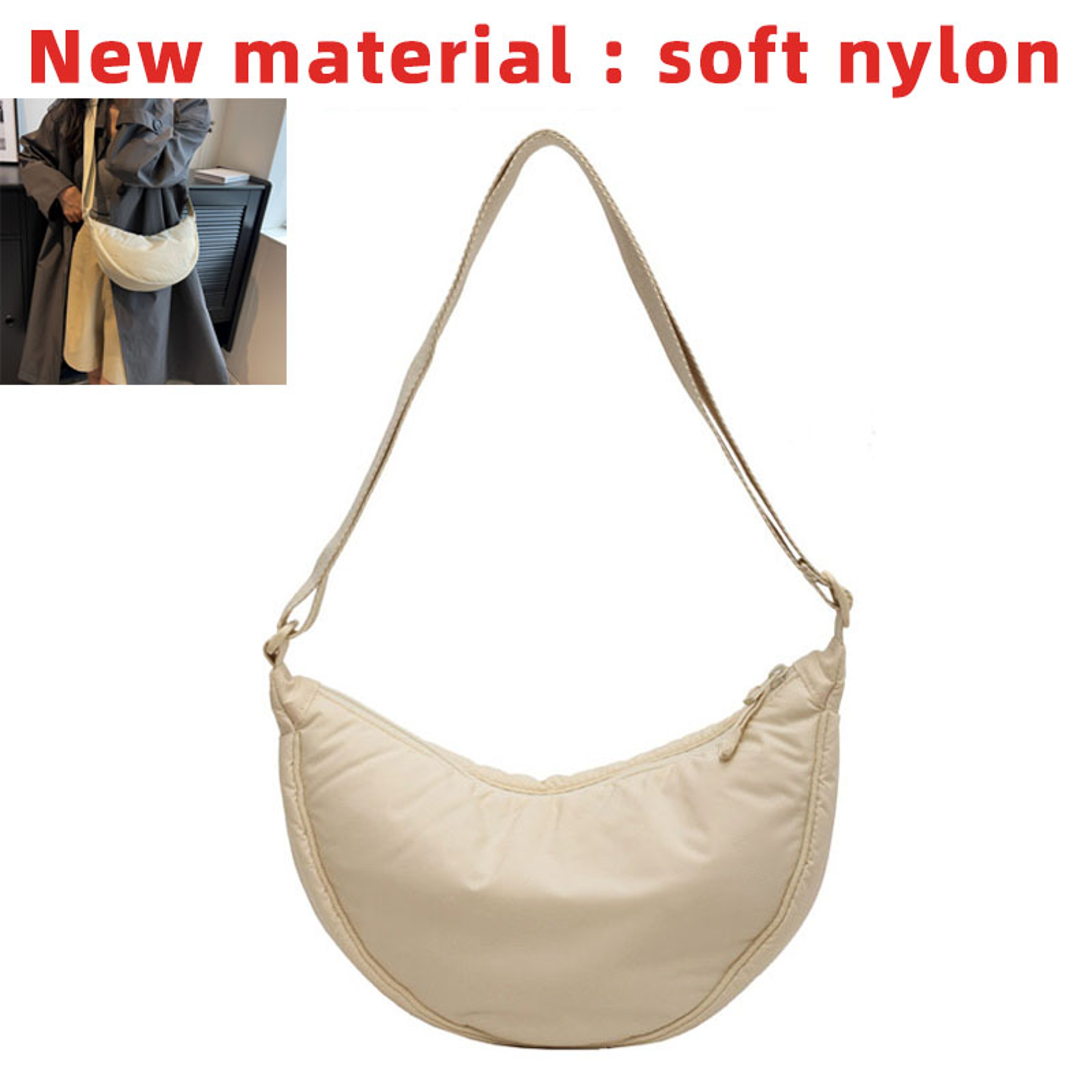 Vintage Womens Messenger Bag Nylon Casual Shoulder Crossbody Purse Lightweight Everyday Handbag 6