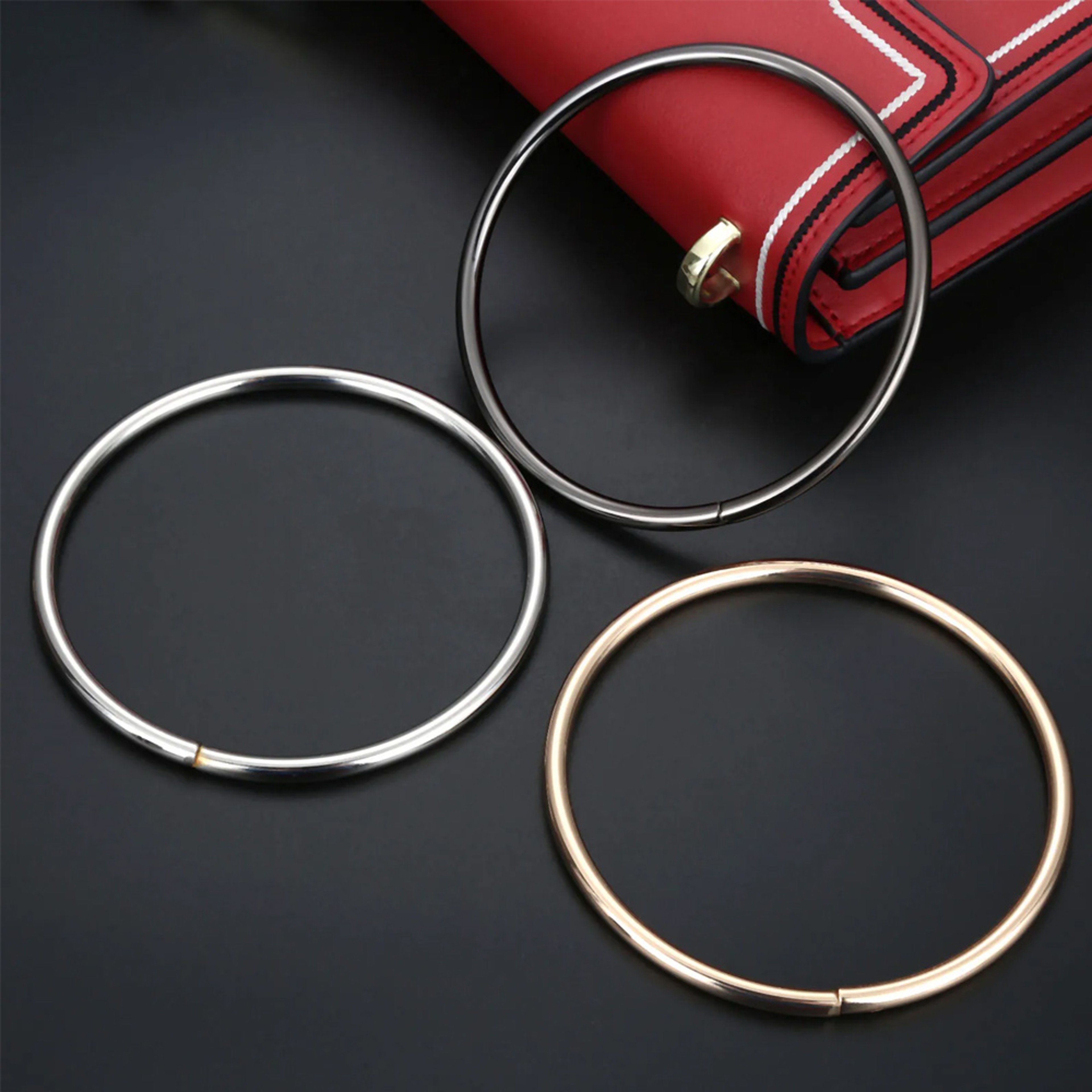 Round Metal Purse Handles Replacement Hardware For DIY Handbags Purses  Bags 1
