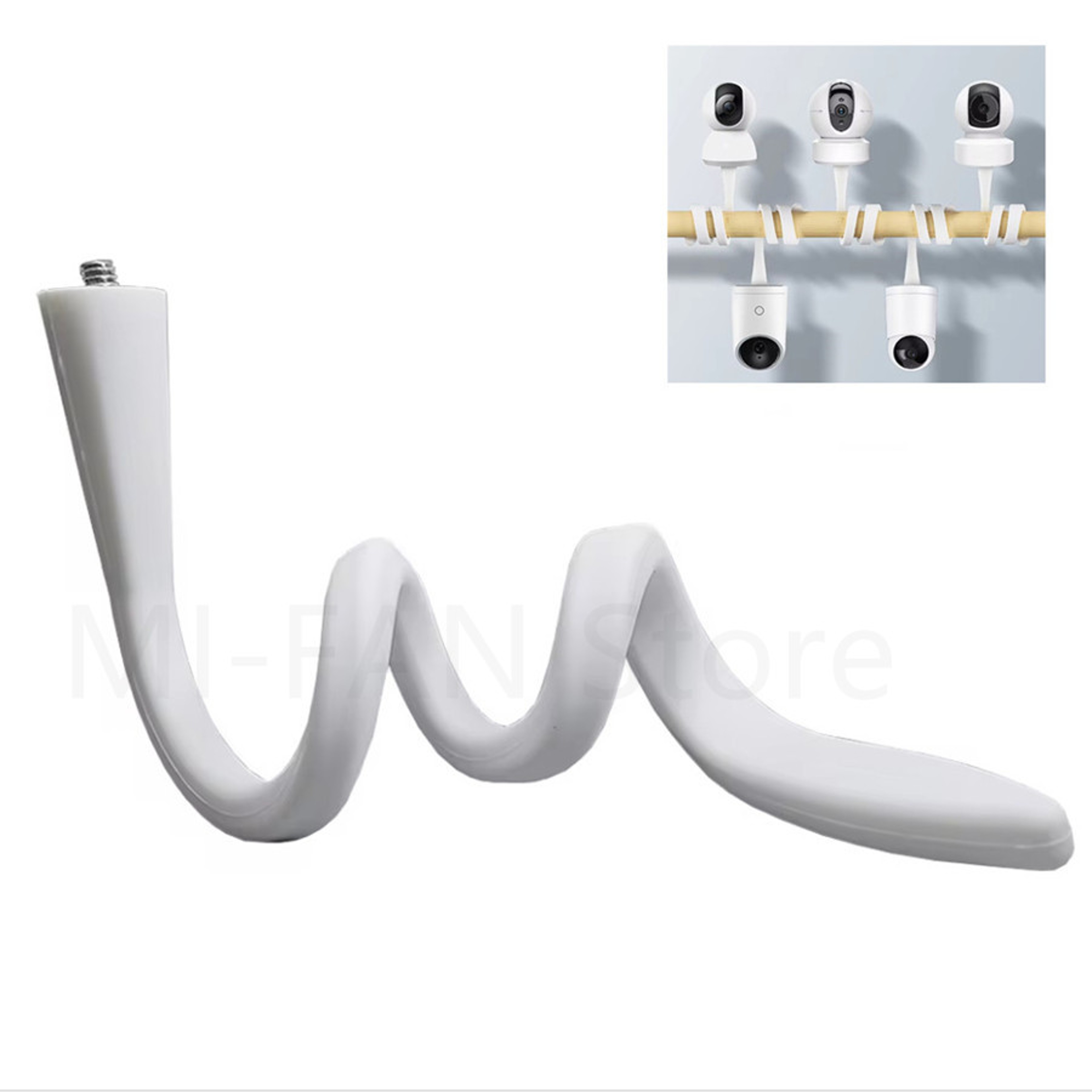 Flexible Baby Monitor Wall Mount Camera Holder Stand Adjustable, Hole-Free Crib Mount – view 1