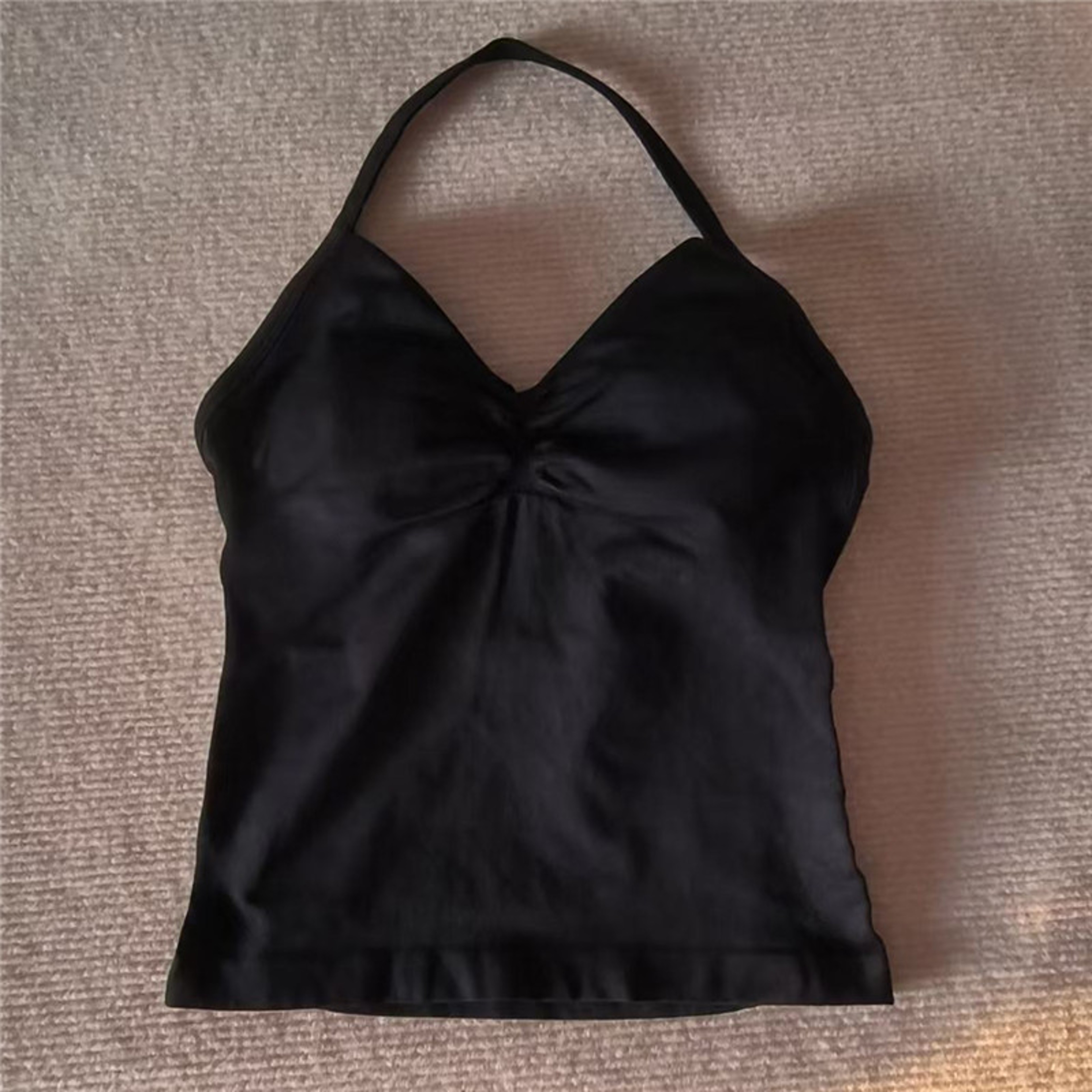 Sexy V Neck Gym Tank Top Seamless Sports Running Tank Slim Fit Yoga Padded Workout Vest For Women 9