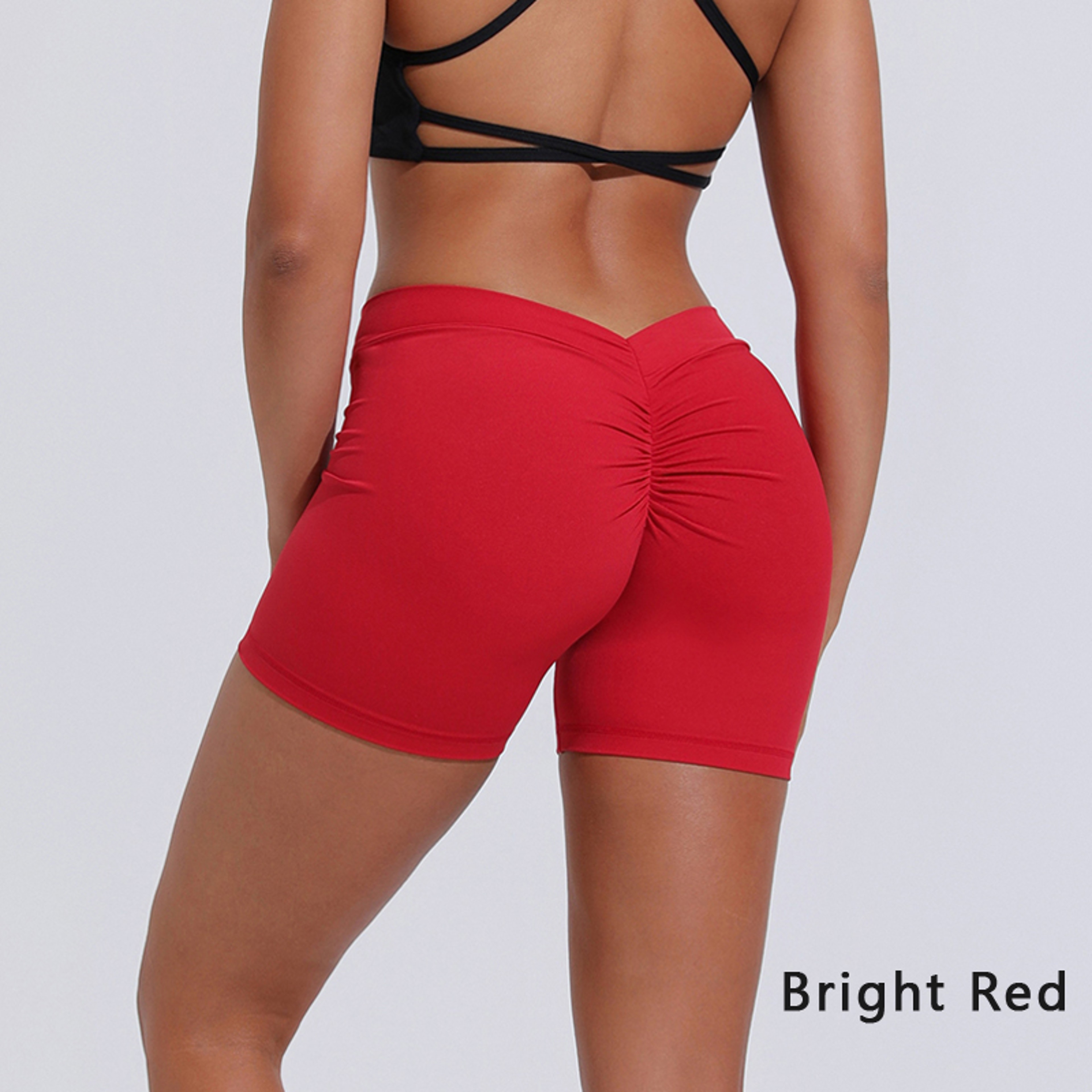 HighWaisted Hip Lifting Yoga Shorts For Women Nylon TightFitting Fitness Pants 5