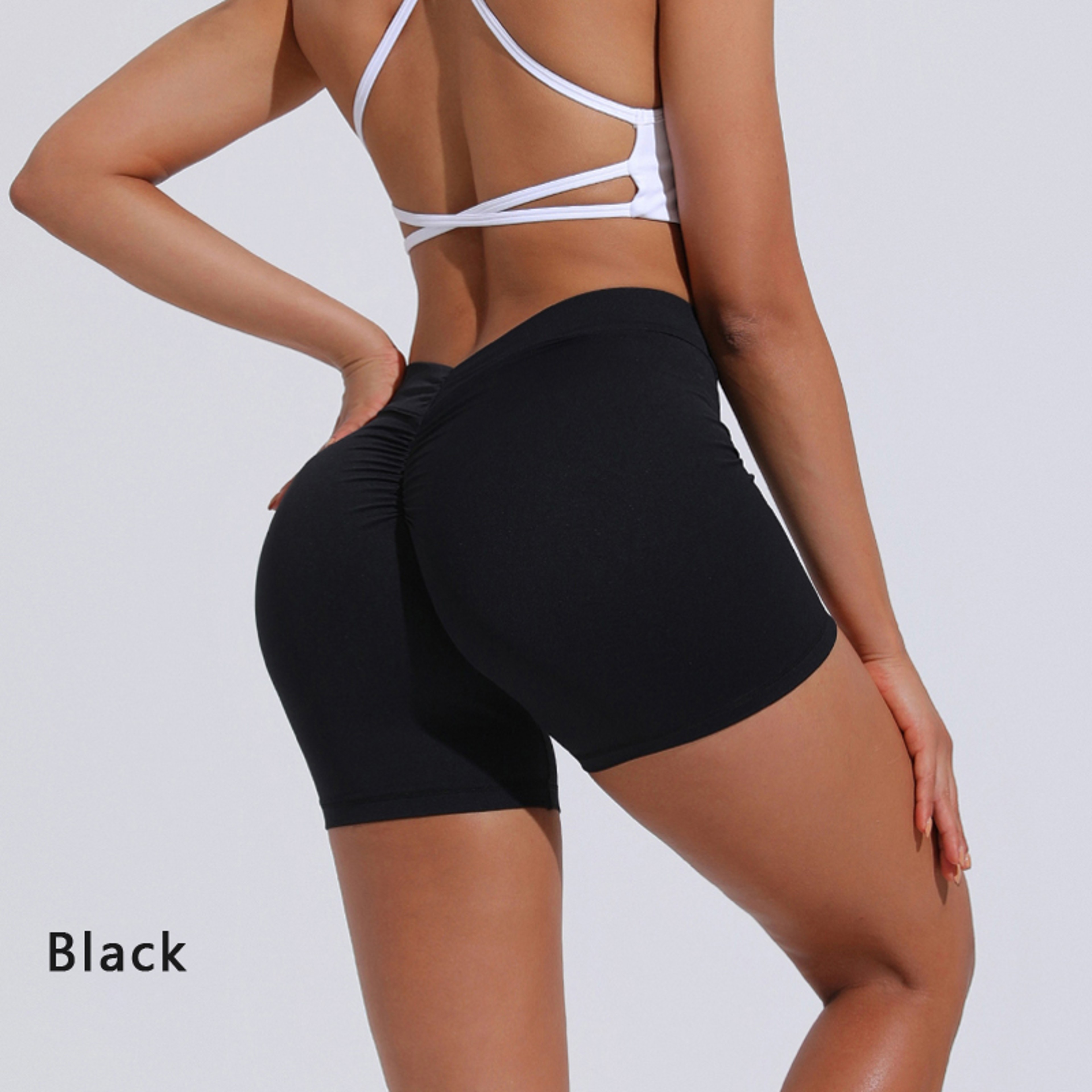 HighWaisted Hip Lifting Yoga Shorts For Women Nylon TightFitting Fitness Pants 10
