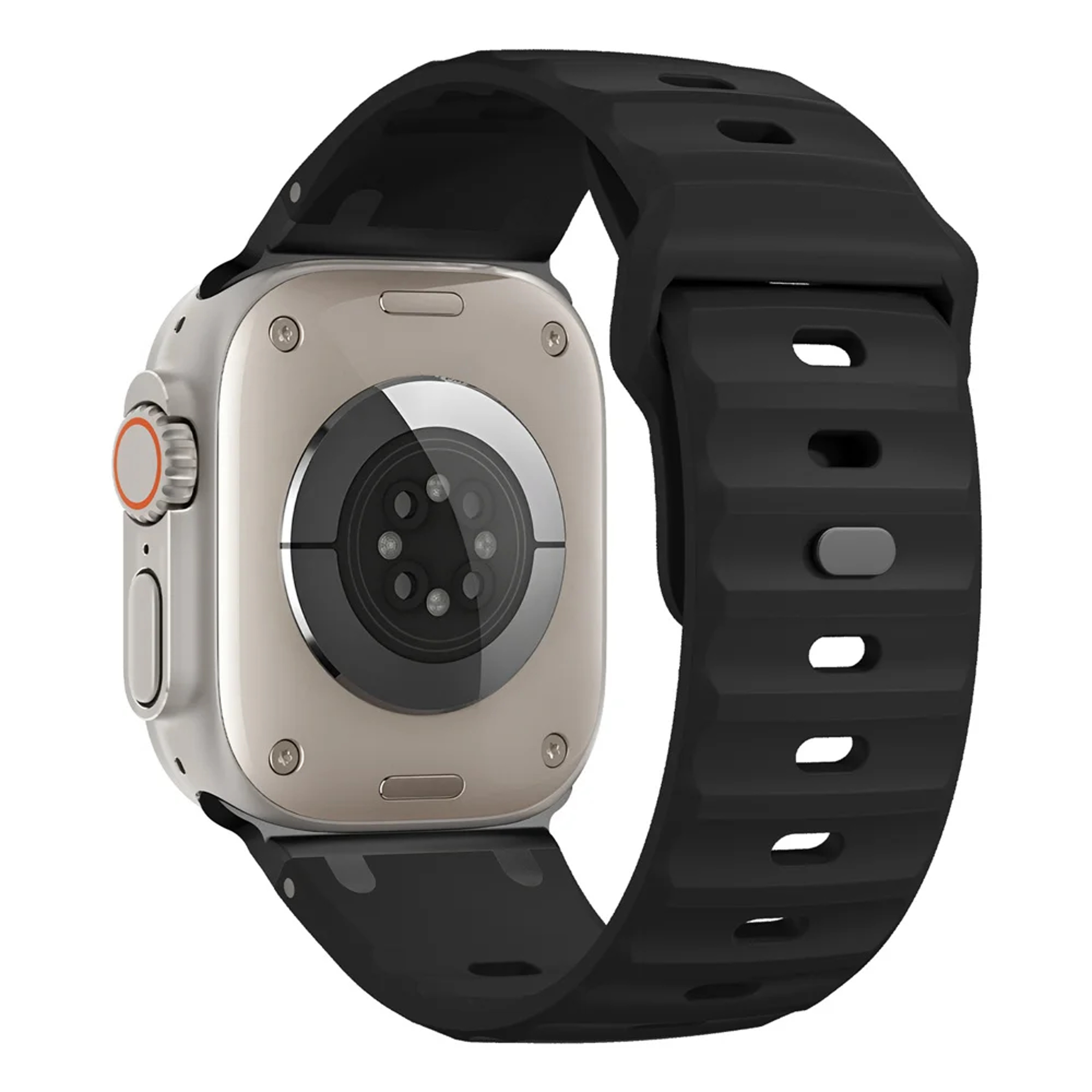 Sport Silicone Strap For Apple Watch Ultra Stainless Steel Bracelet Band For IWatch Series 1