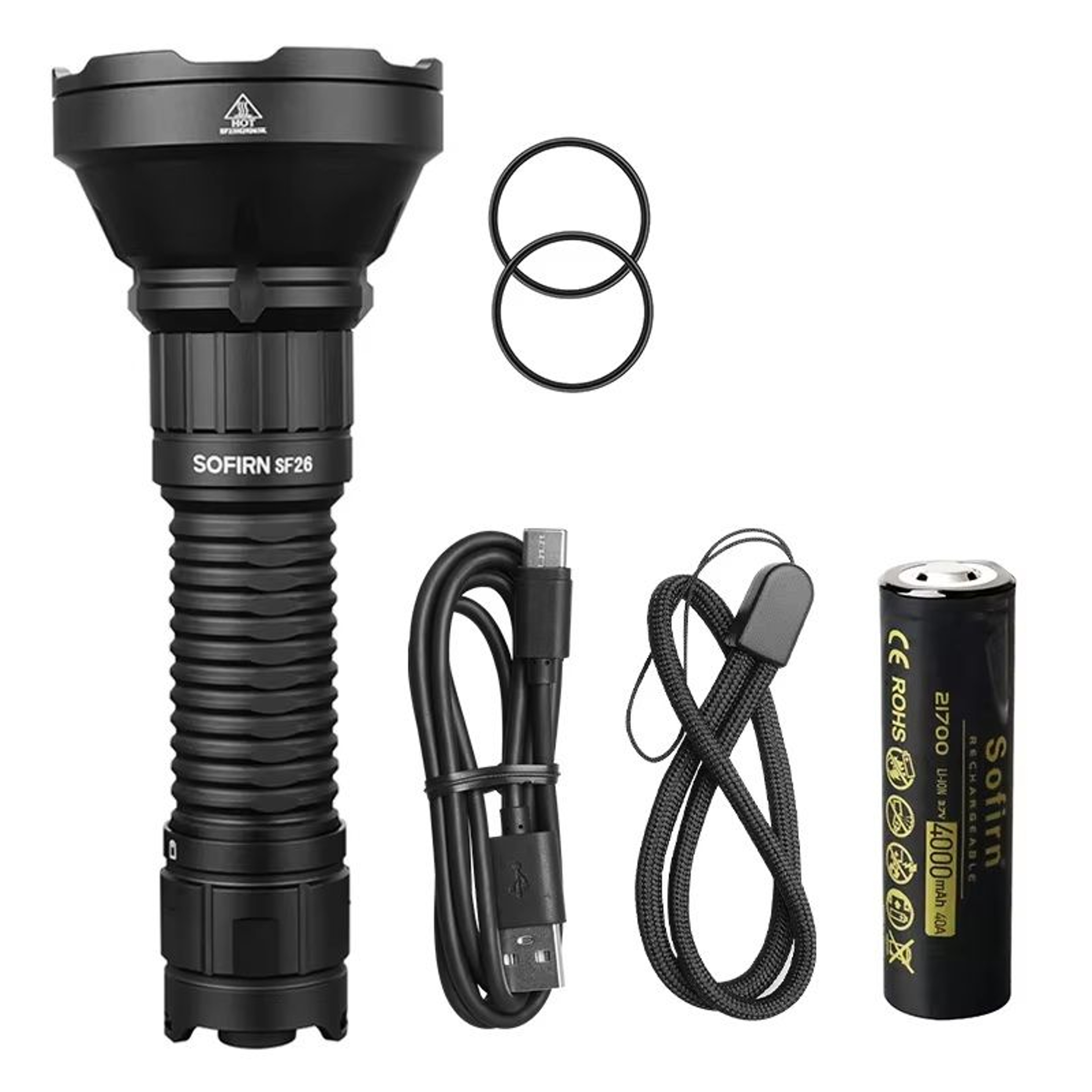 Ultra Bright Rechargeable Tactical Flashlight With Type C  Power 0