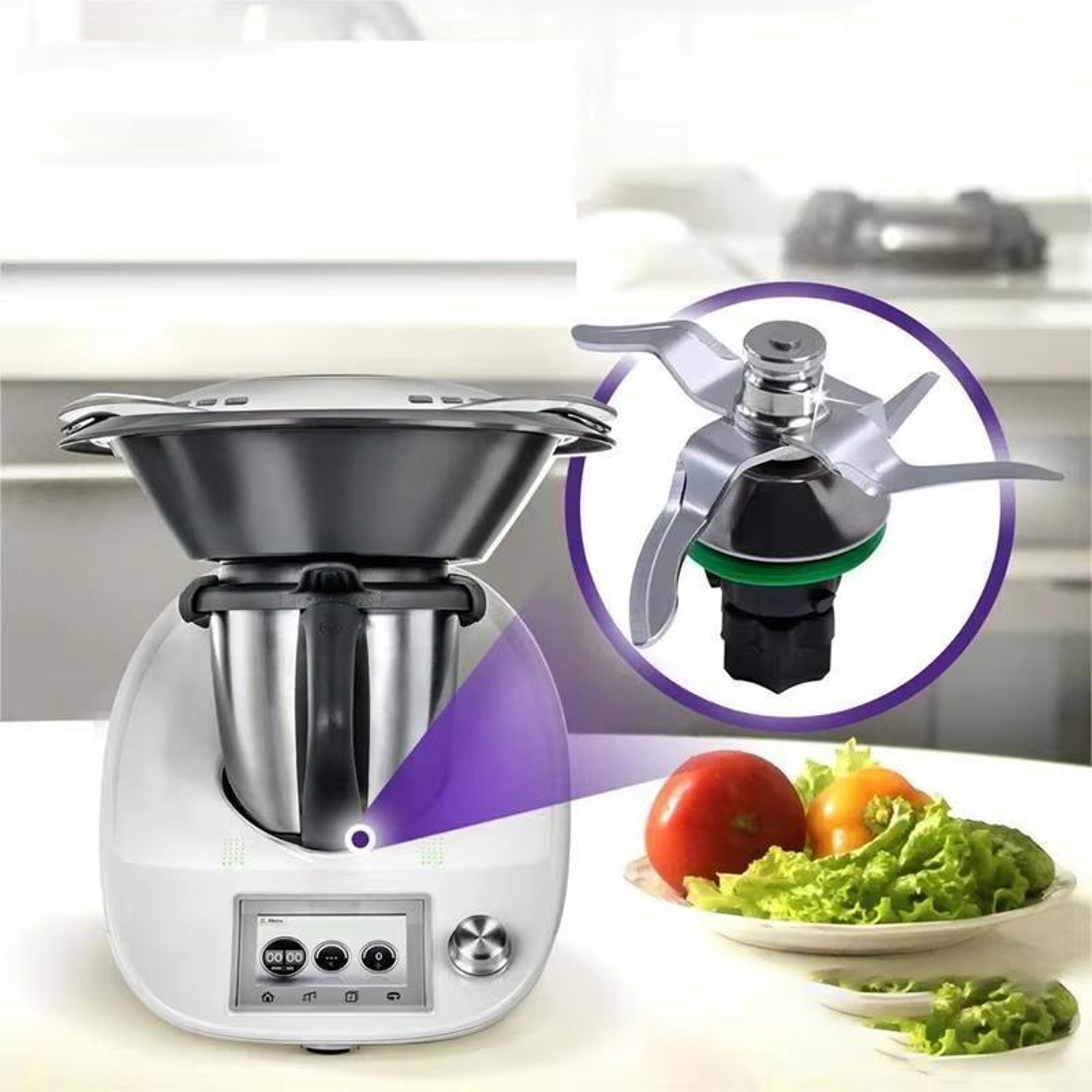 Premium Thermomix Blade Replacement for TM5 TM6 Stainless Steel Knife with Seal Durable Food Processor Blade – view 2