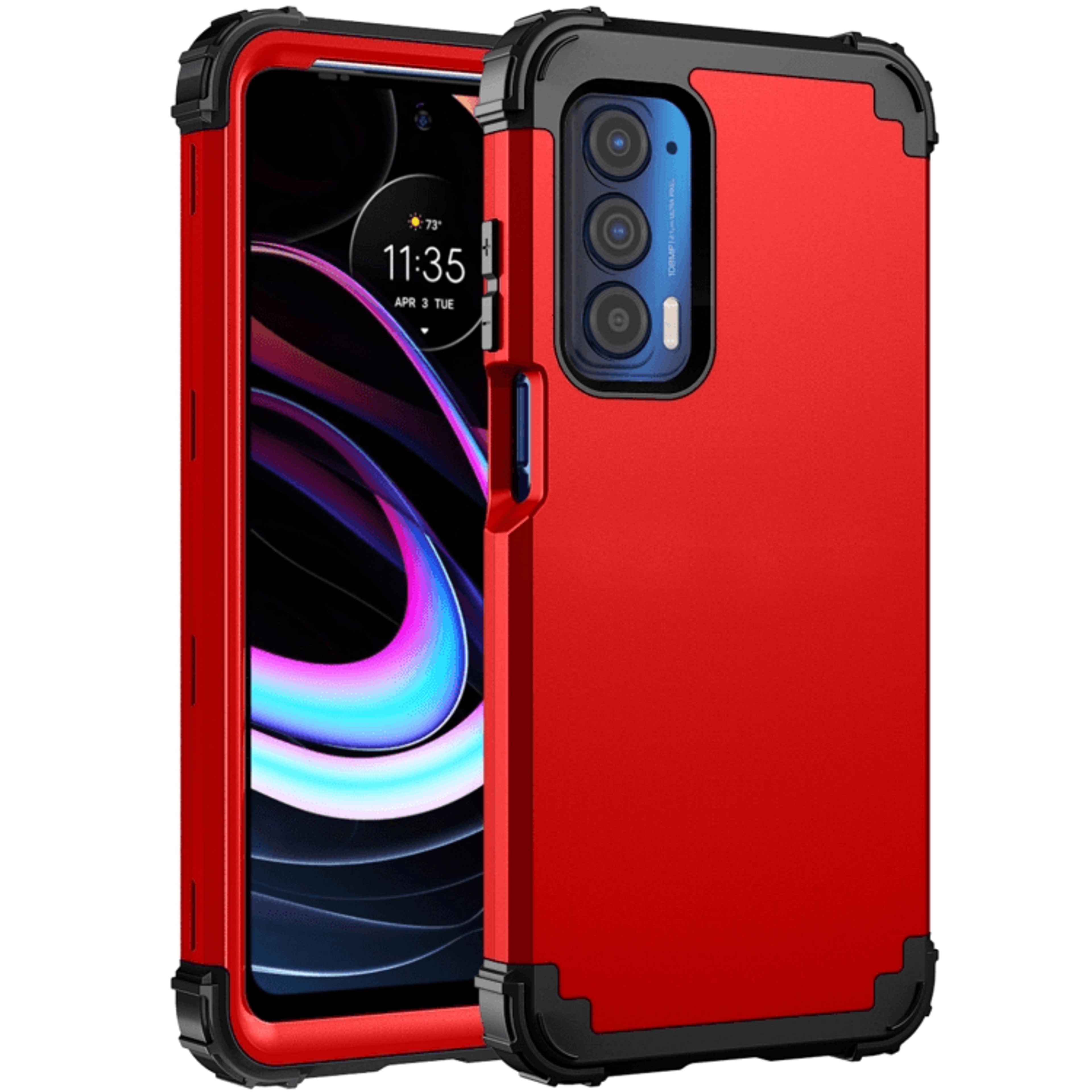 Motorola Edge 2021 Protective Phone Case Shockproof PC Silicone Case With Slim Grip 8