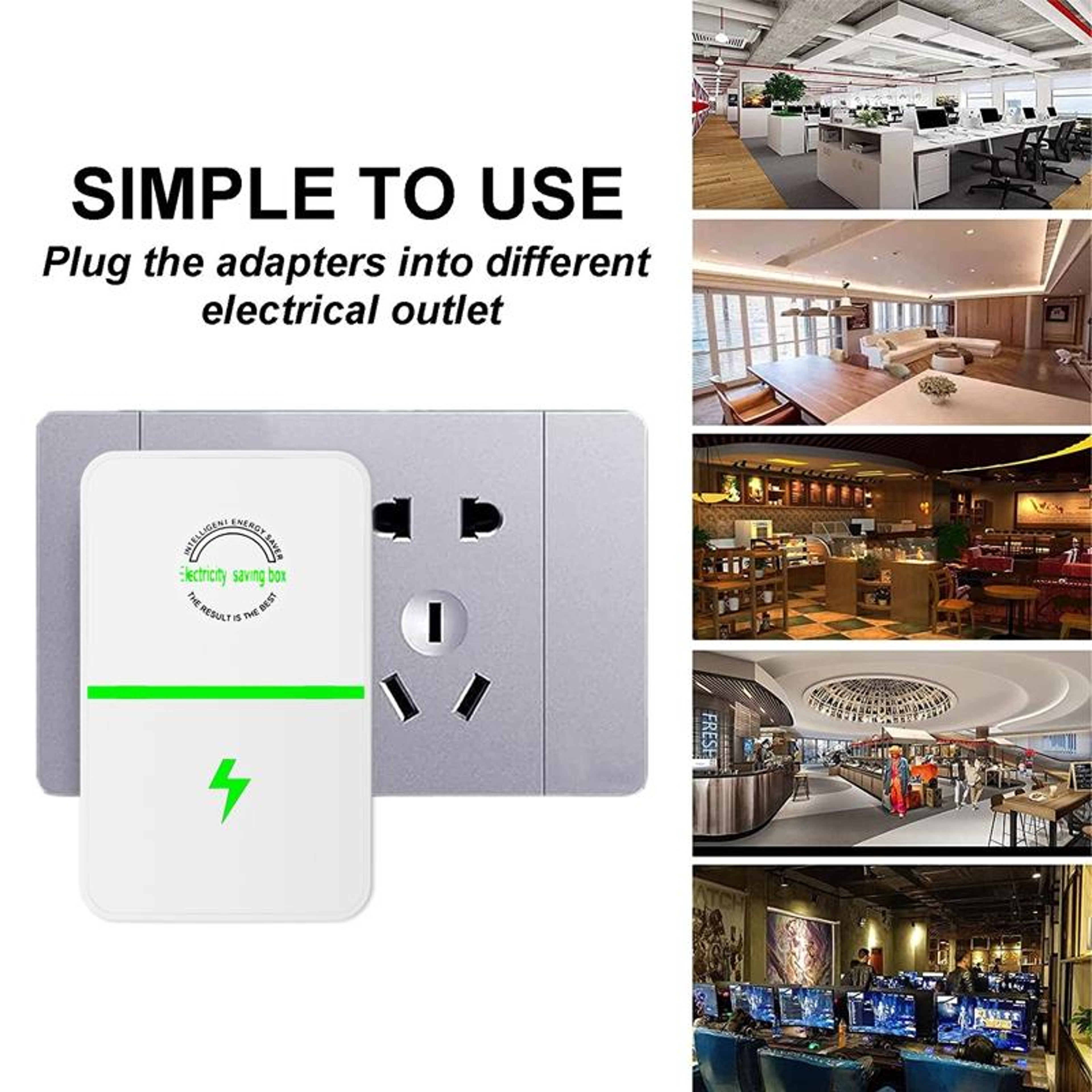 Smart Plugin Electric Energy Saver Voltage Stabilizer For Home Power Protection 5