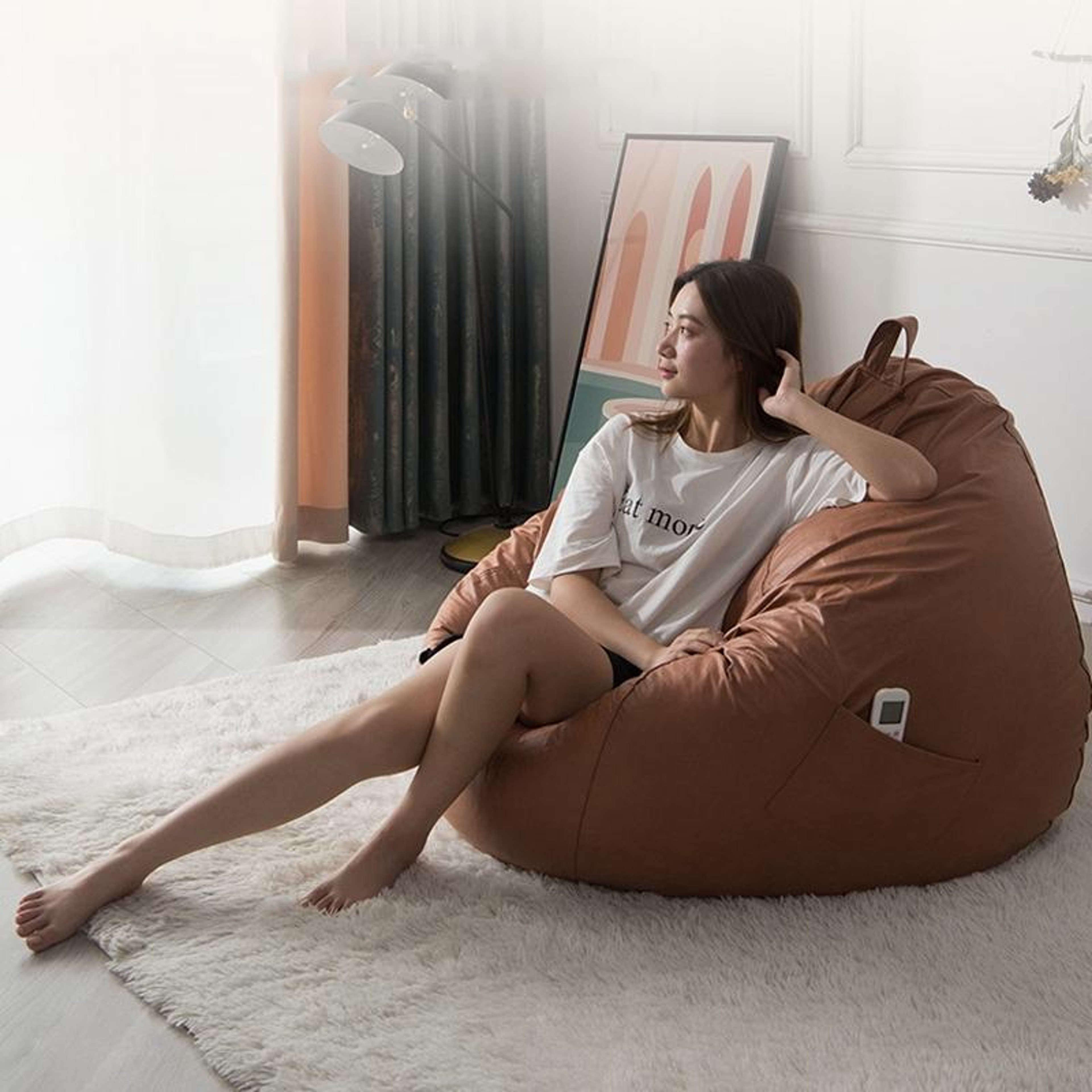 Waterproof Bean Bag Chair Cover Breathable Tech Fabric Washable Replacement Sleeve 0
