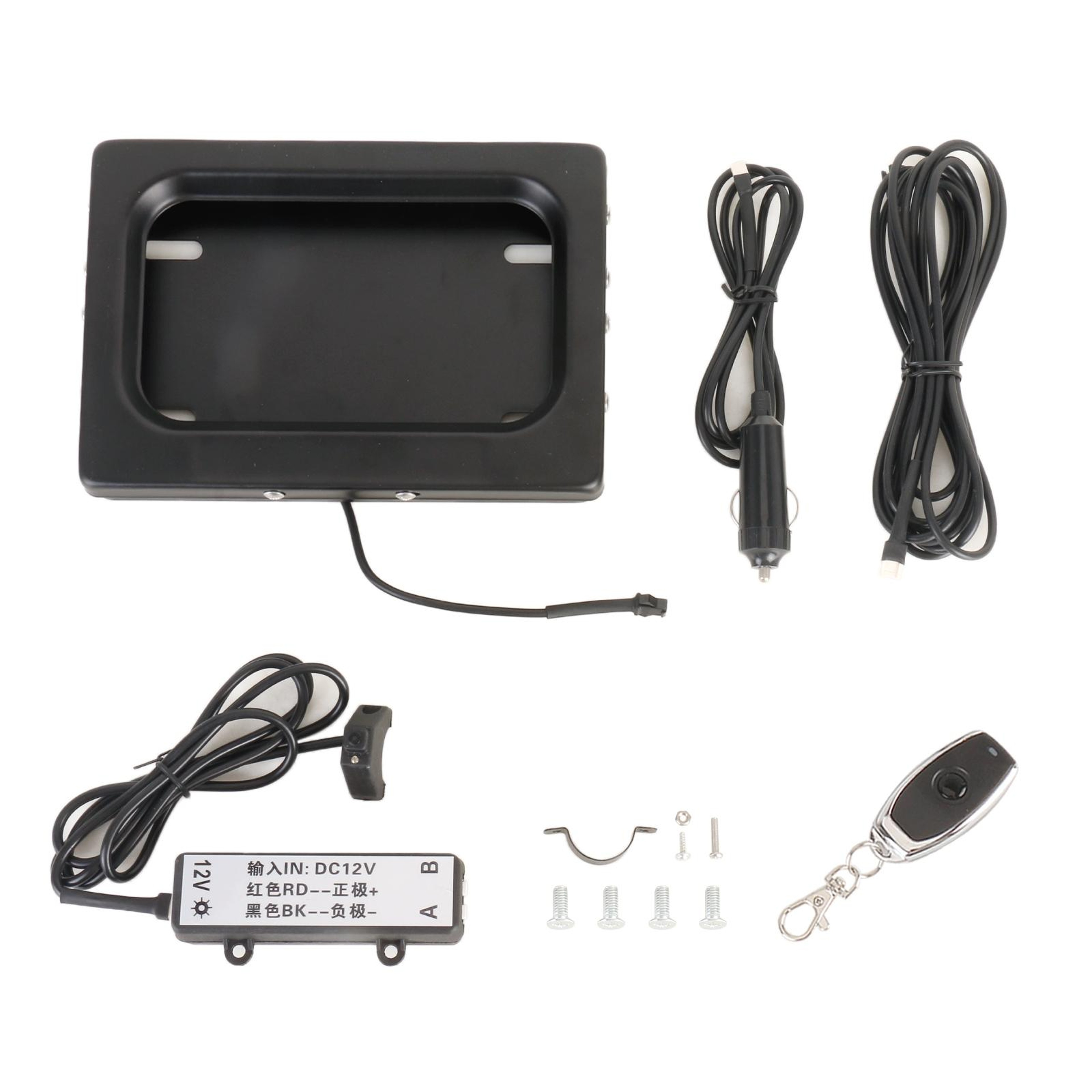 Remote Control Motorcycle License Plate Cover Hidden Plate Shutter Frame – view 6