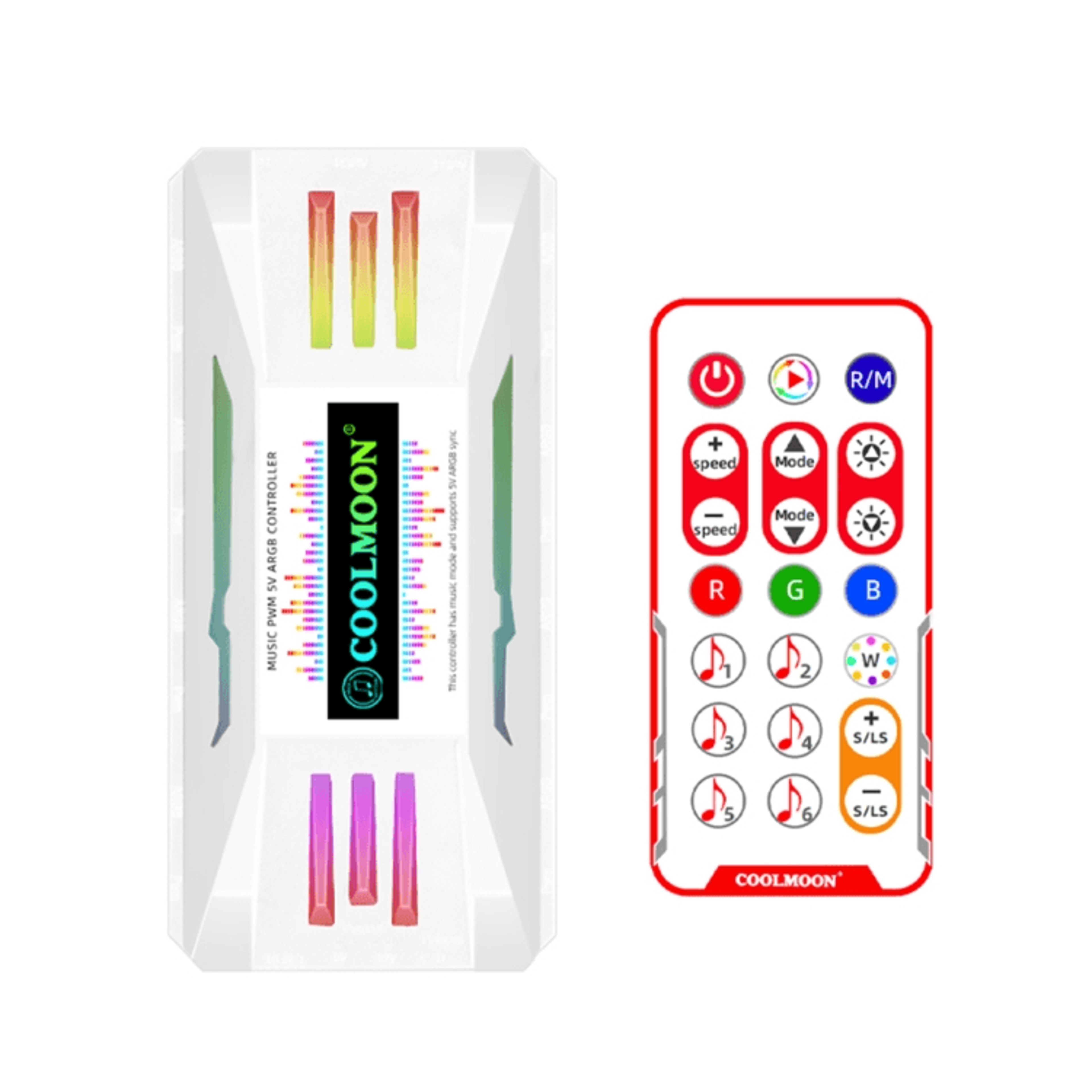 Smart ARGB PC Fan Controller Hub With Remote  PWM Temperature Control 10