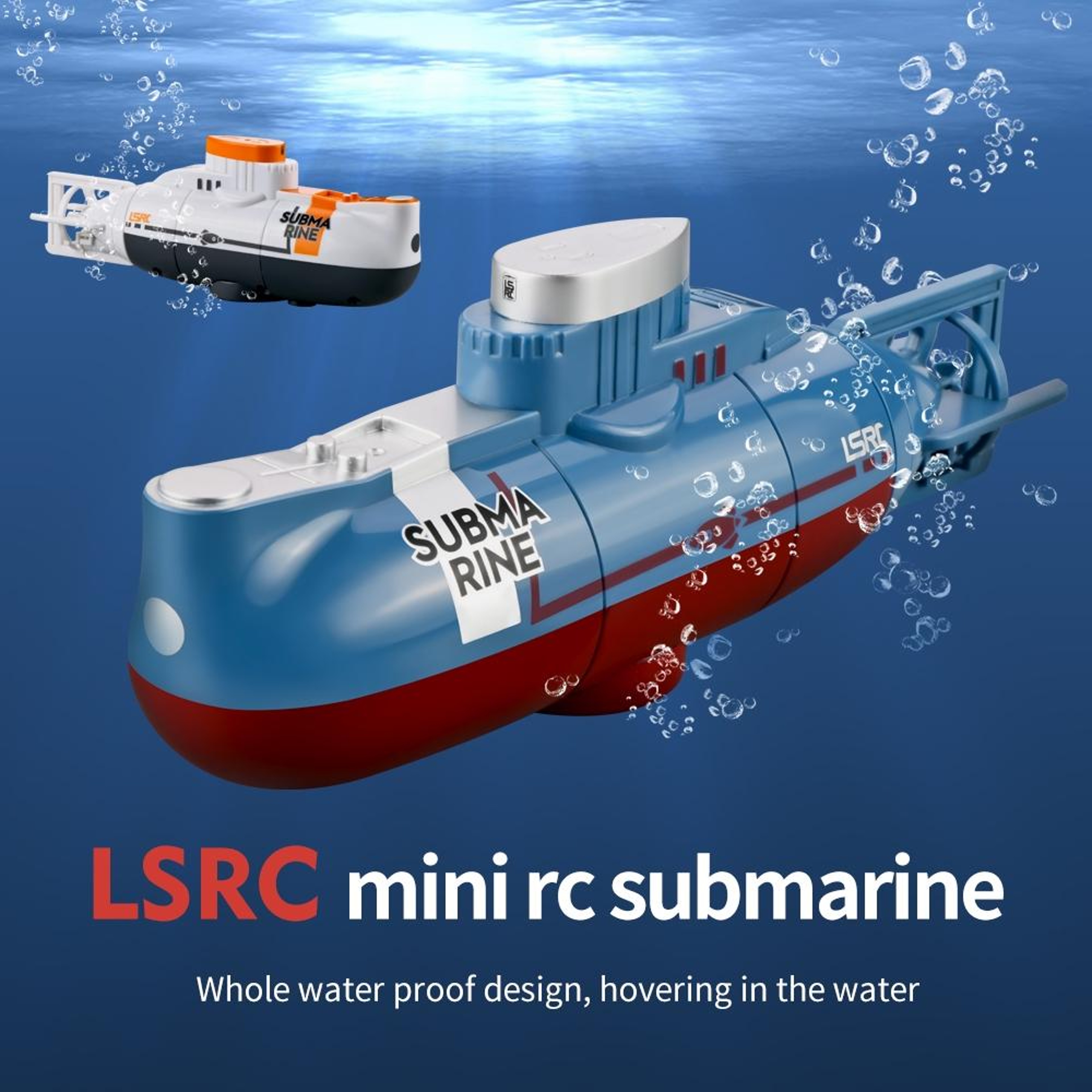 Mini RC Submarine Toy For Kids USB Rechargeable Waterproof Remote Control Submarine 5