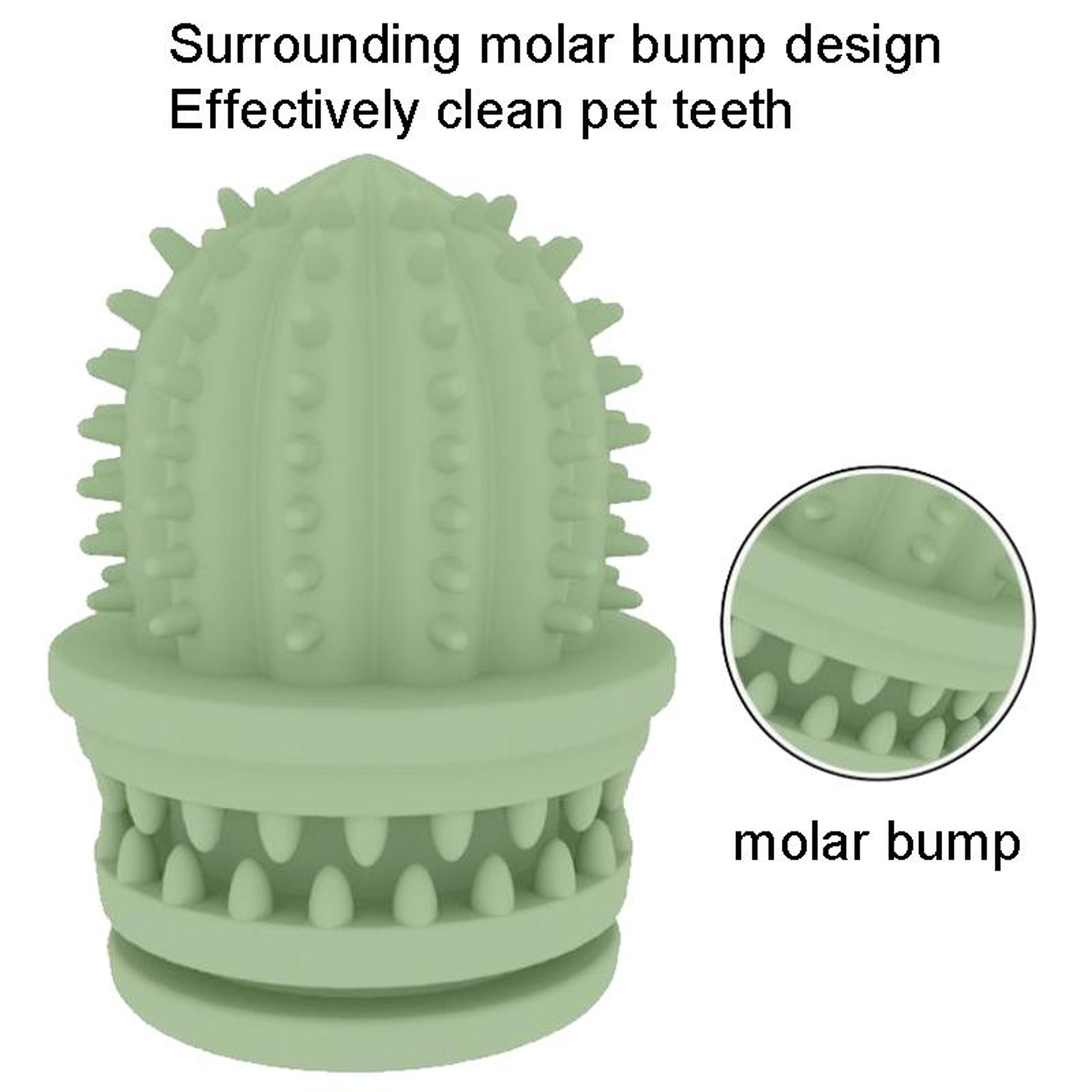 Dog Chew Toy For Teeth Cleaning Cactus Dental Chew Toy Durable Puppy Teething Toy 8
