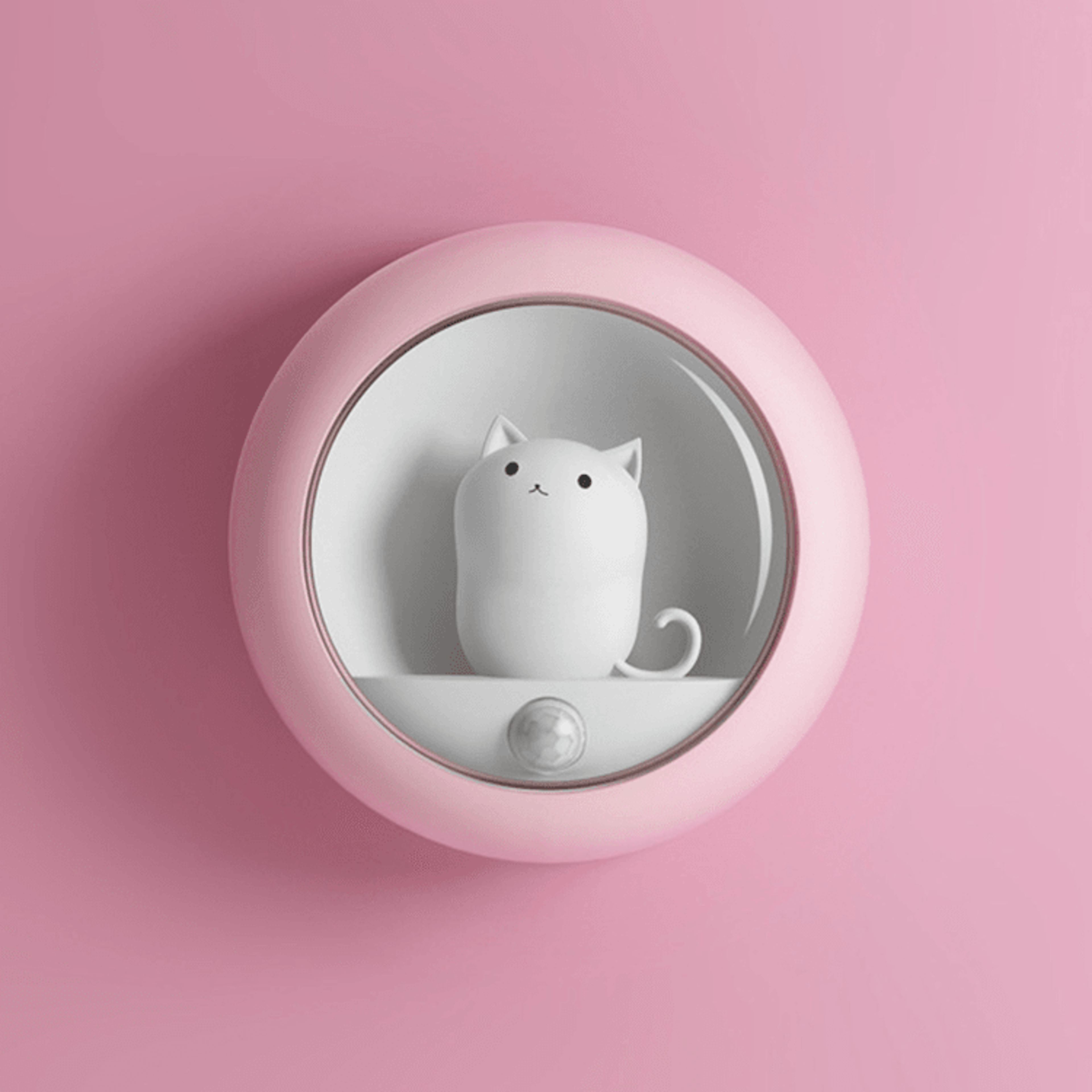 Motion Sensor Night Light USB Rechargeable Cute Pet Wall Lamp For Bedroom And Cabinet 10