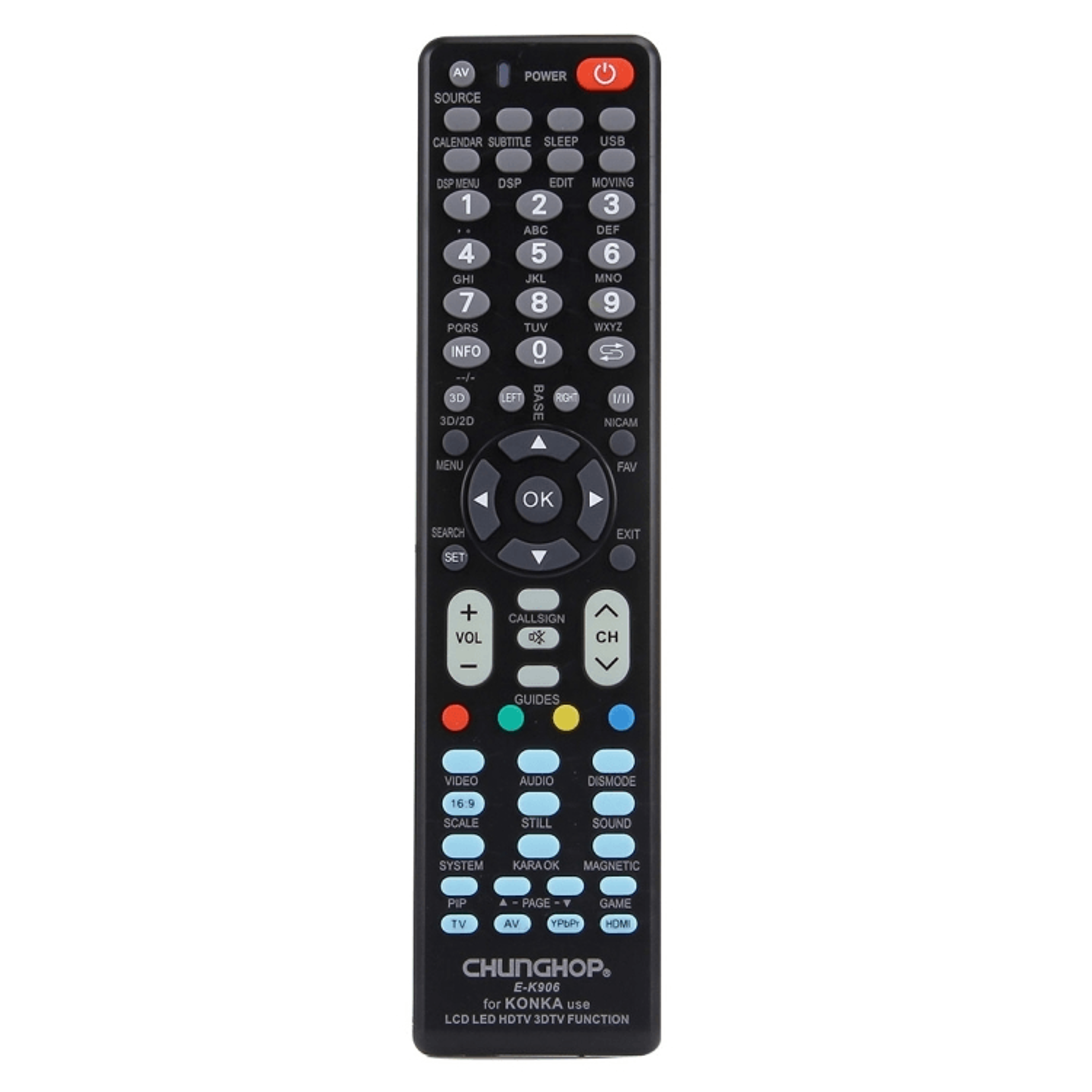 EH910 Universal Remote For Haier TVs No Setup Replacement Controller 9