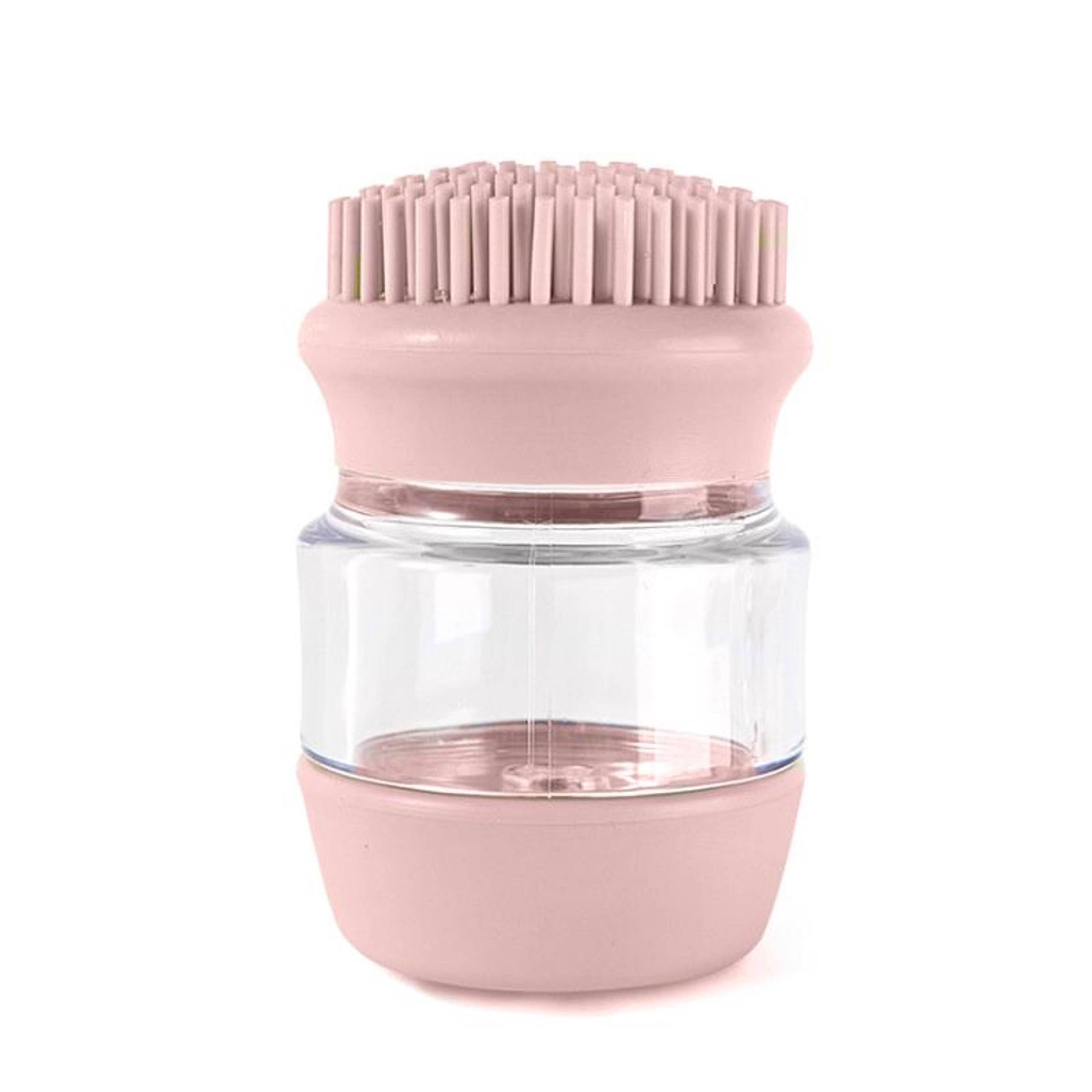 Silicone Pet Bath Brush With Shampoo Dispenser For Dogs  Cats Pink 1