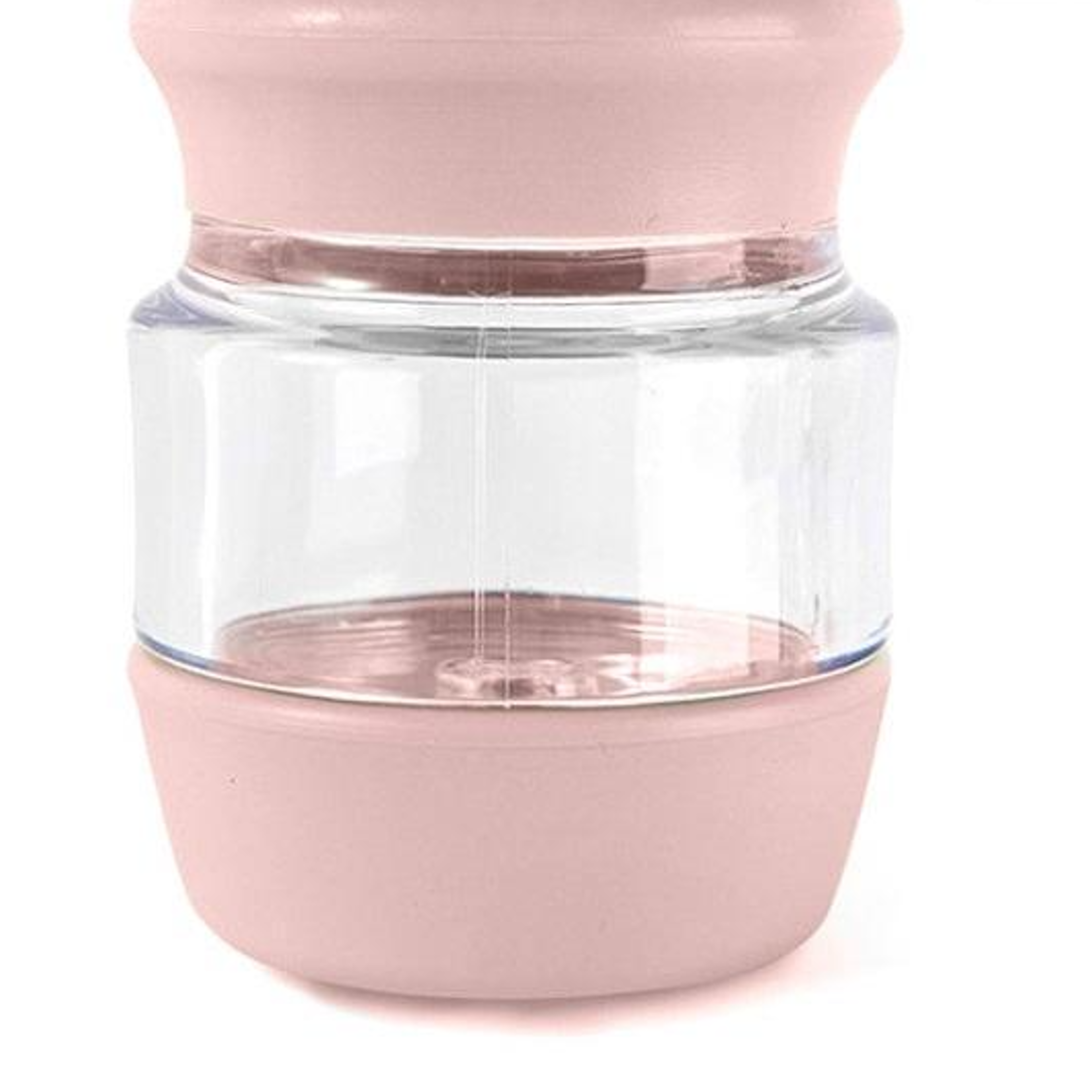 Silicone Pet Bath Brush with Shampoo Dispenser for Dogs  Cats Pink