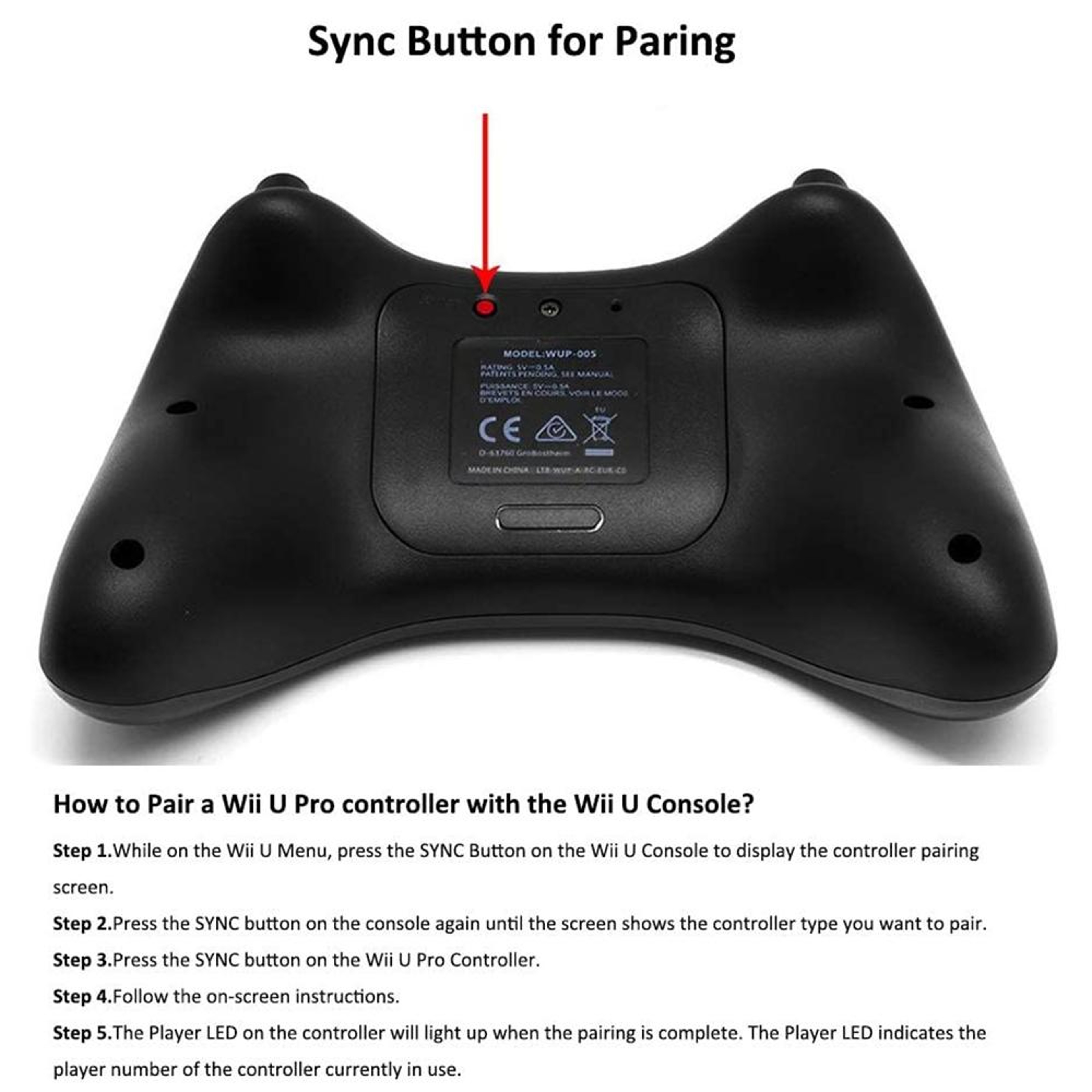 High Performance Wireless Pro Controller For Nintendo Wii U Gaming Console 3