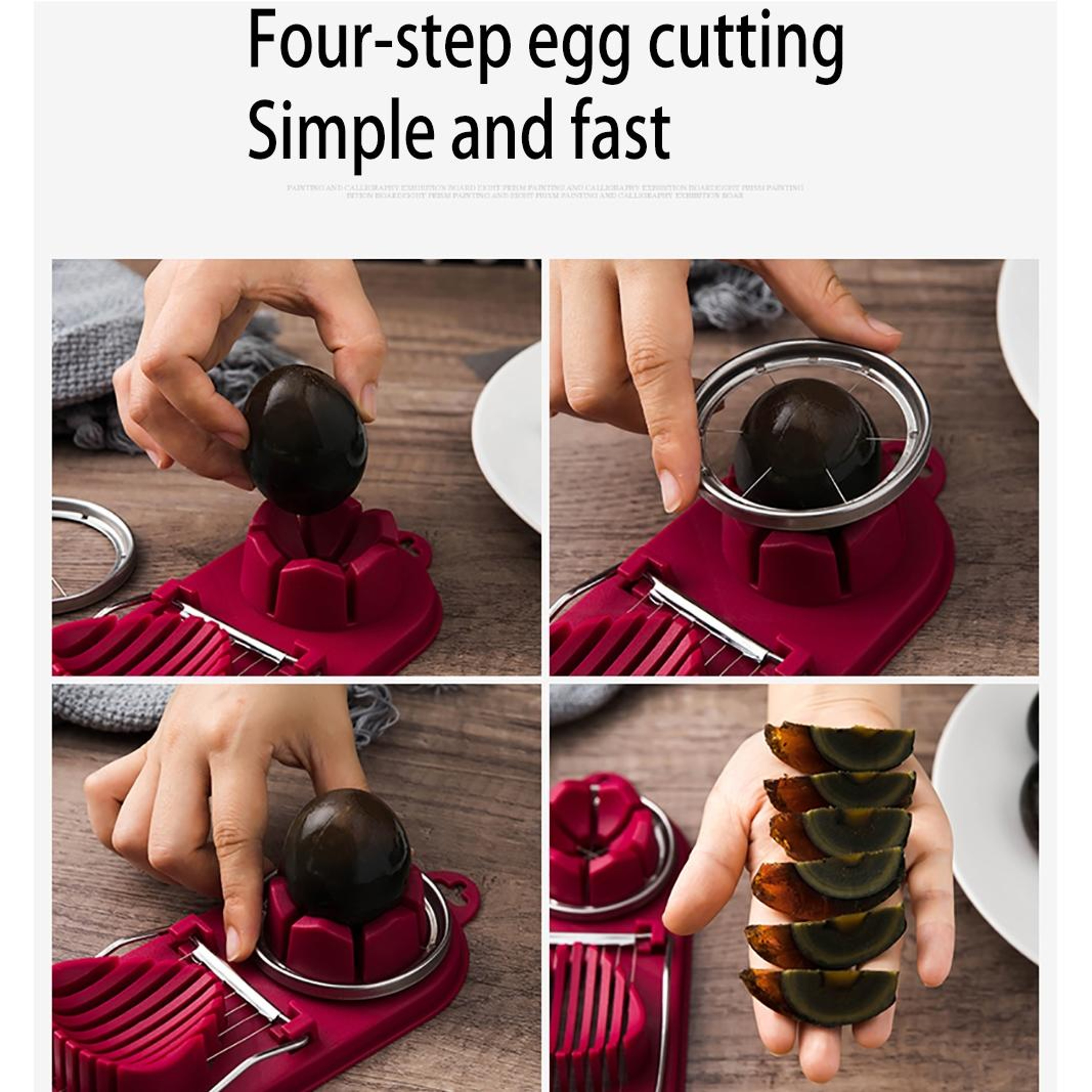 Egg Slicer And Egg Cutter Set For HardBoiled Eggs And Soft Fruits 2