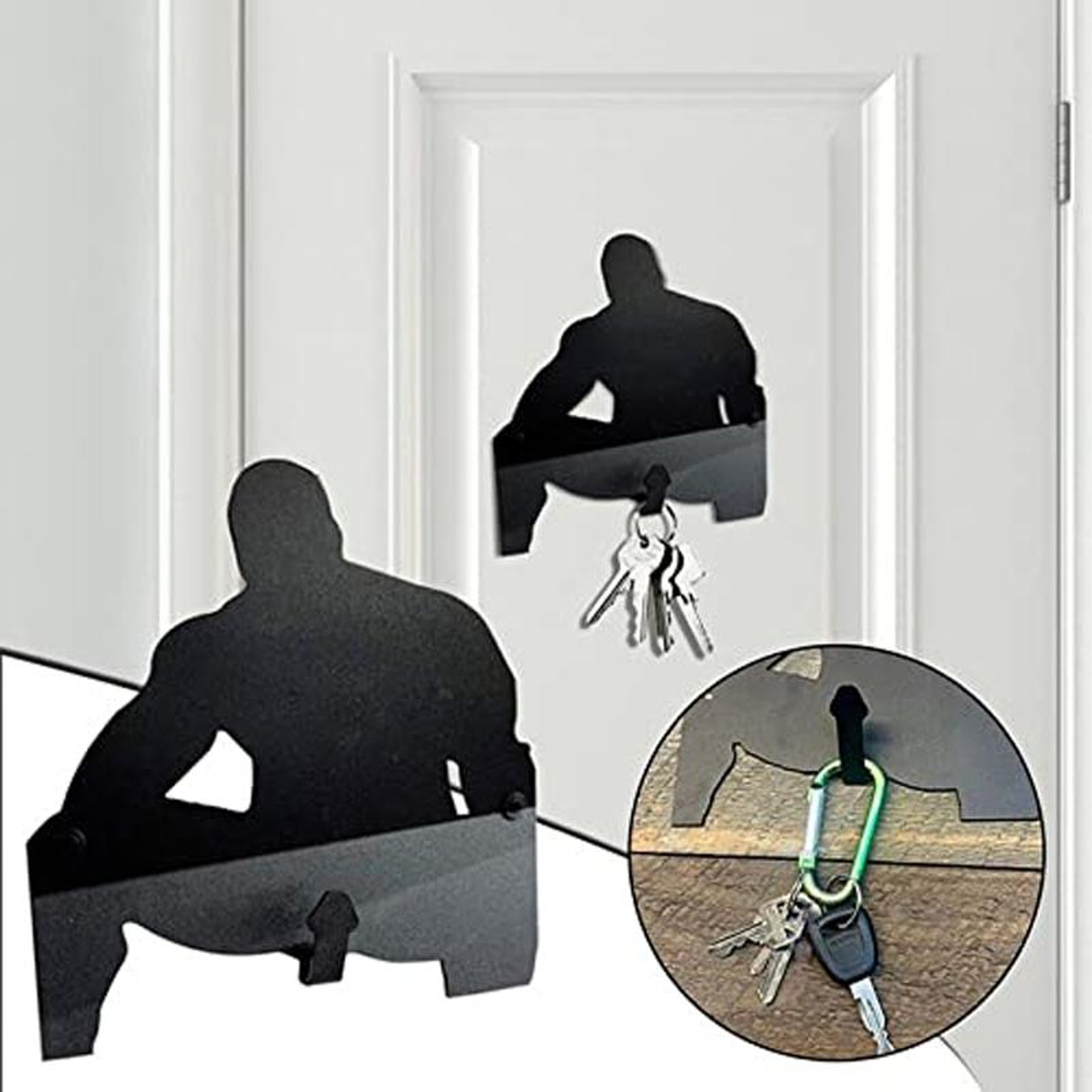 Muscle Man Wall Key Holder Rack Funny Decorative Hook Organizer For Keys And Small Items 2
