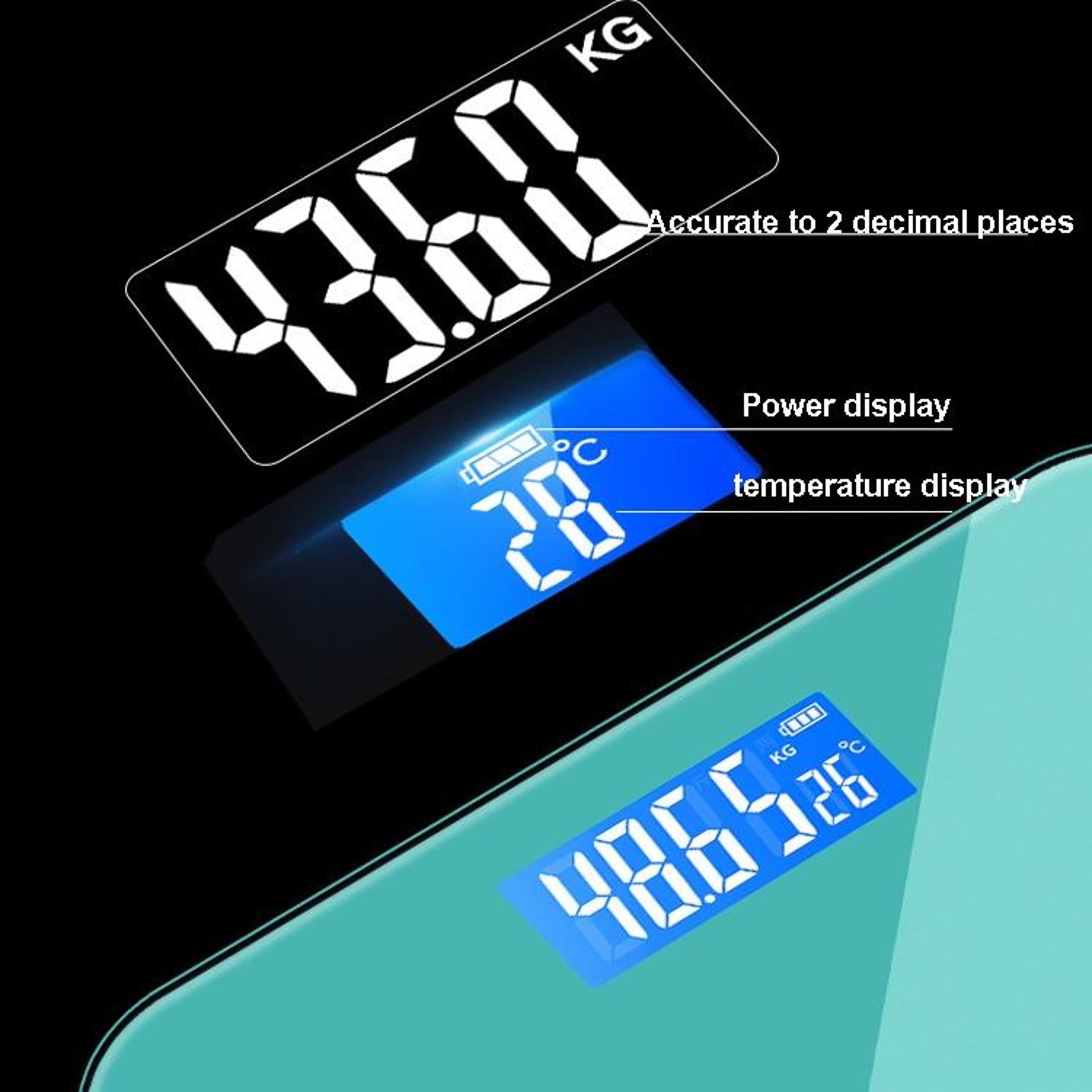 Smart Digital Body Weight Scale With LCD Display  Precision Sensors 3