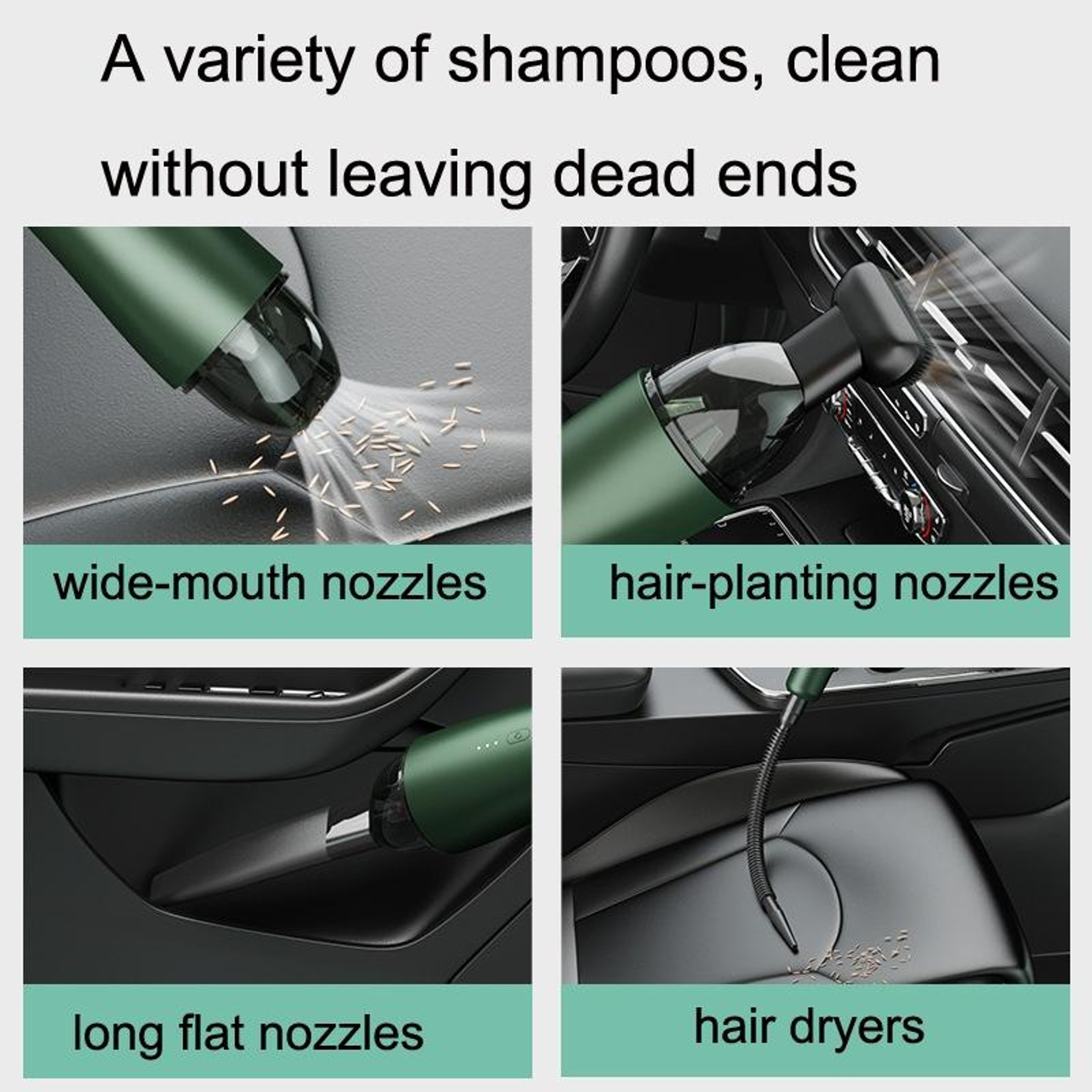Portable Wireless Handheld Vacuum Cleaner High Power 6000Pa Car  Home Cleaner 3