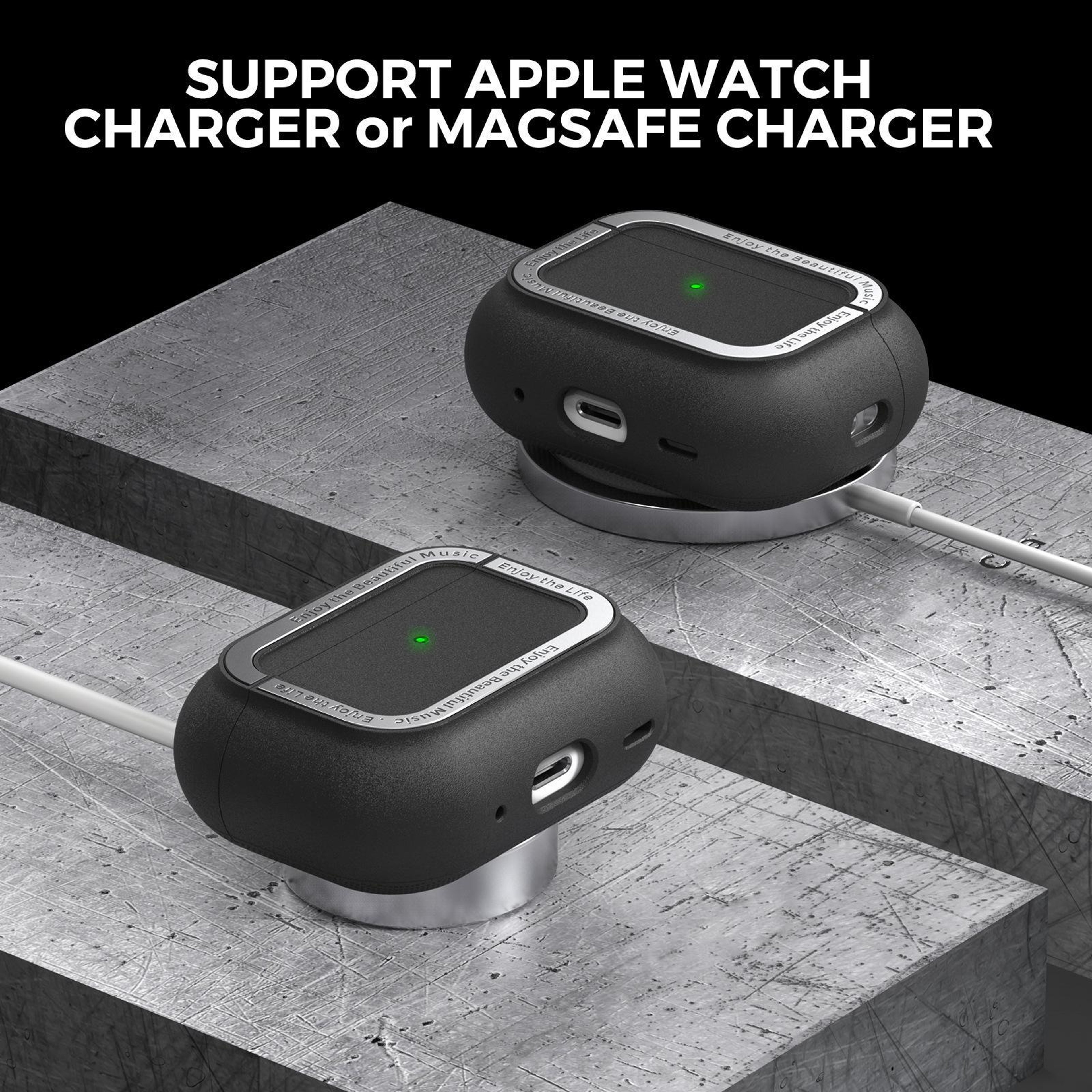 AirPods Pro Case With Dual Lanyard TPU Aluminum Protective Cover 4