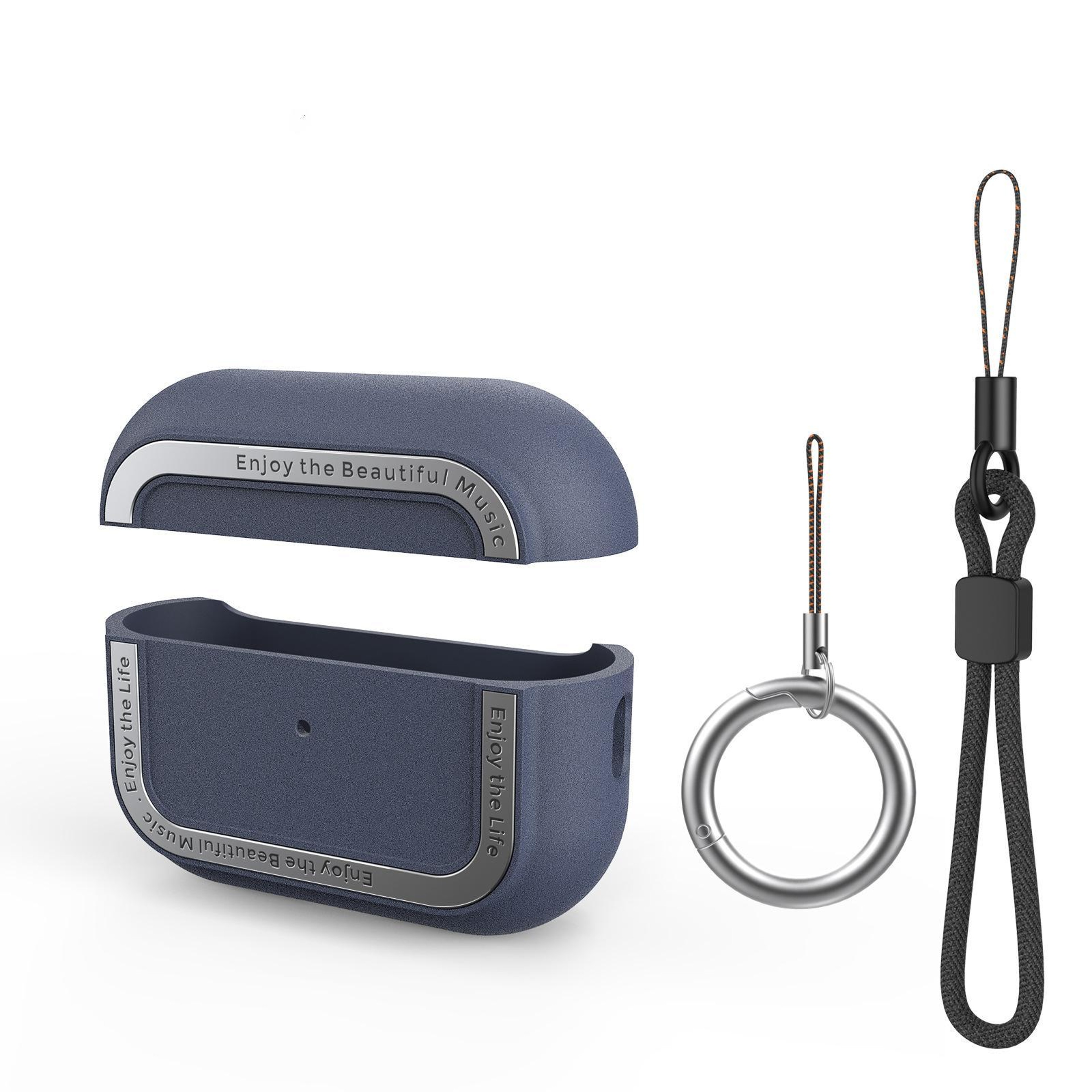 AirPods Pro Case With Dual Lanyard TPU Aluminum Protective Cover 7