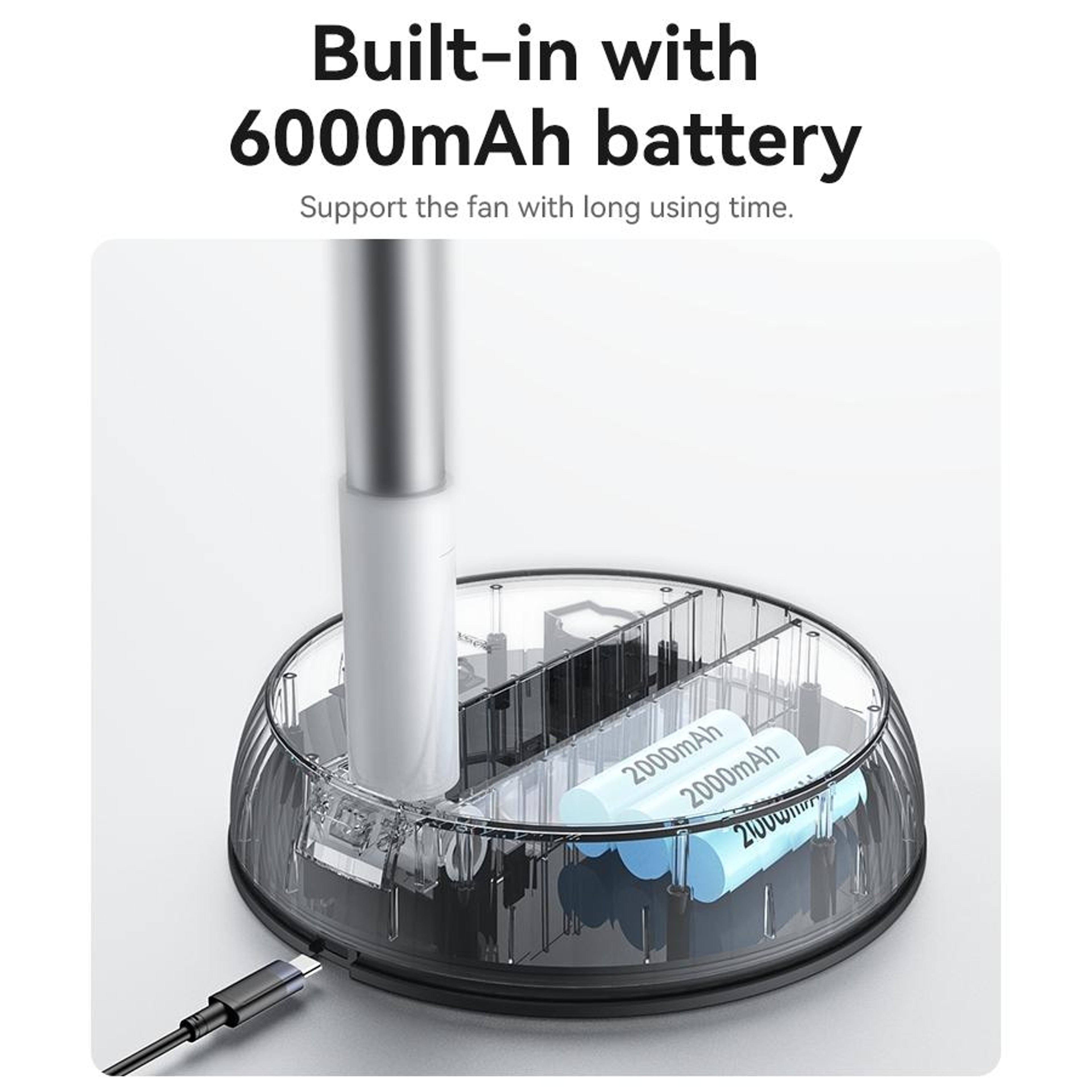 Portable Foldable Telescopic Fan with Remote Rechargeable Floor Fan – view 11