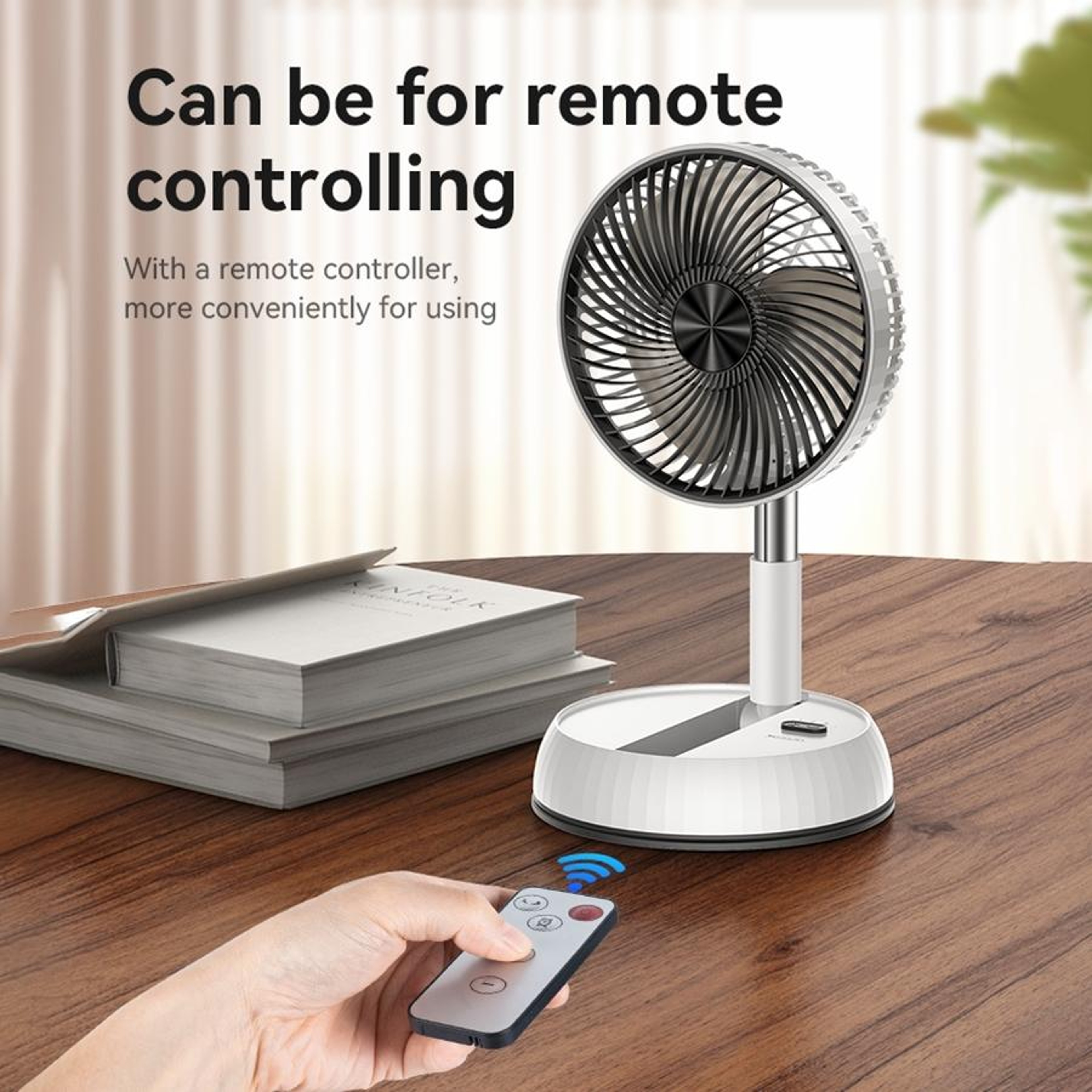 Portable Foldable Telescopic Fan with Remote Rechargeable Floor Fan – view 12