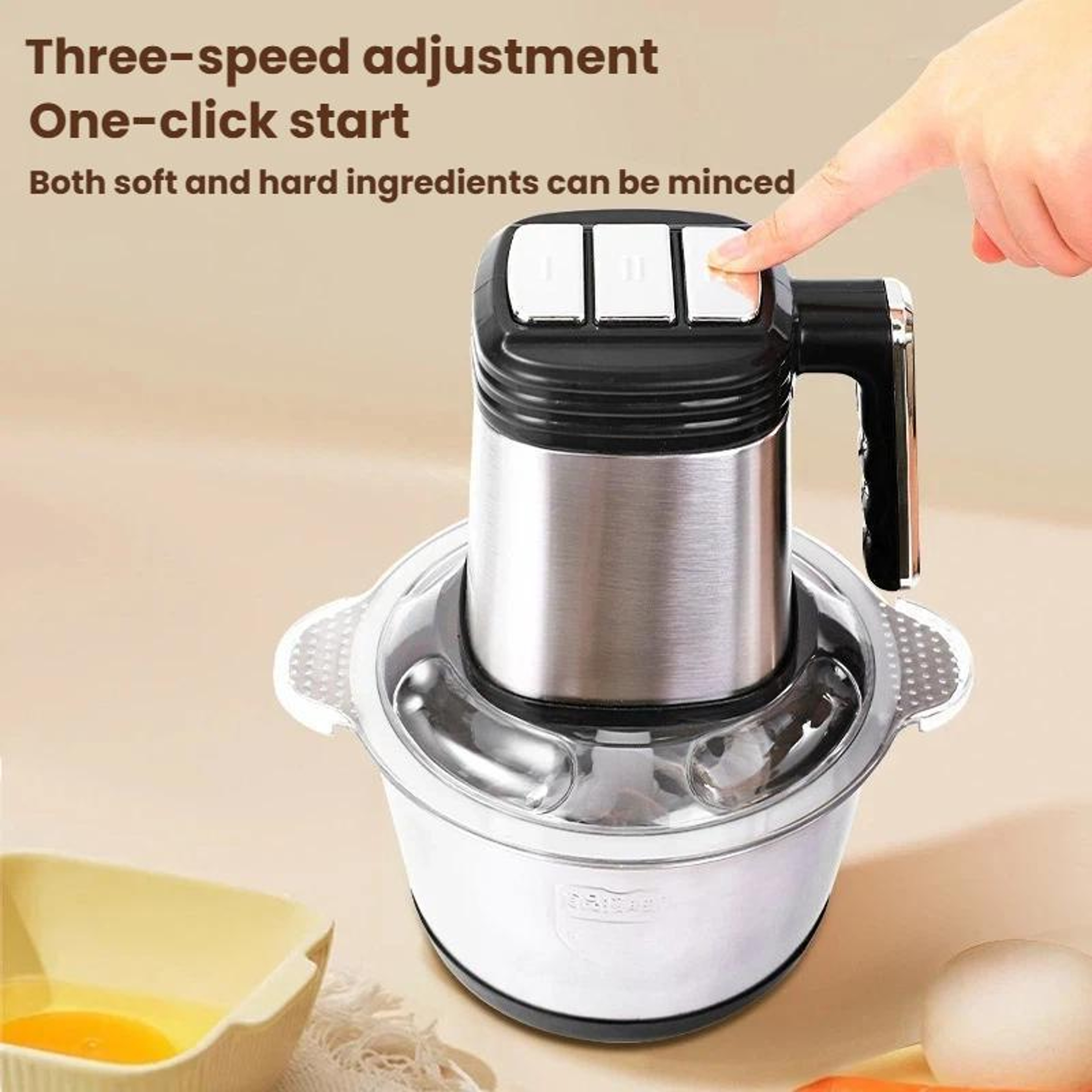 Electric Stainless Steel Meat Grinder  Food Processor For Home Kitchen 1