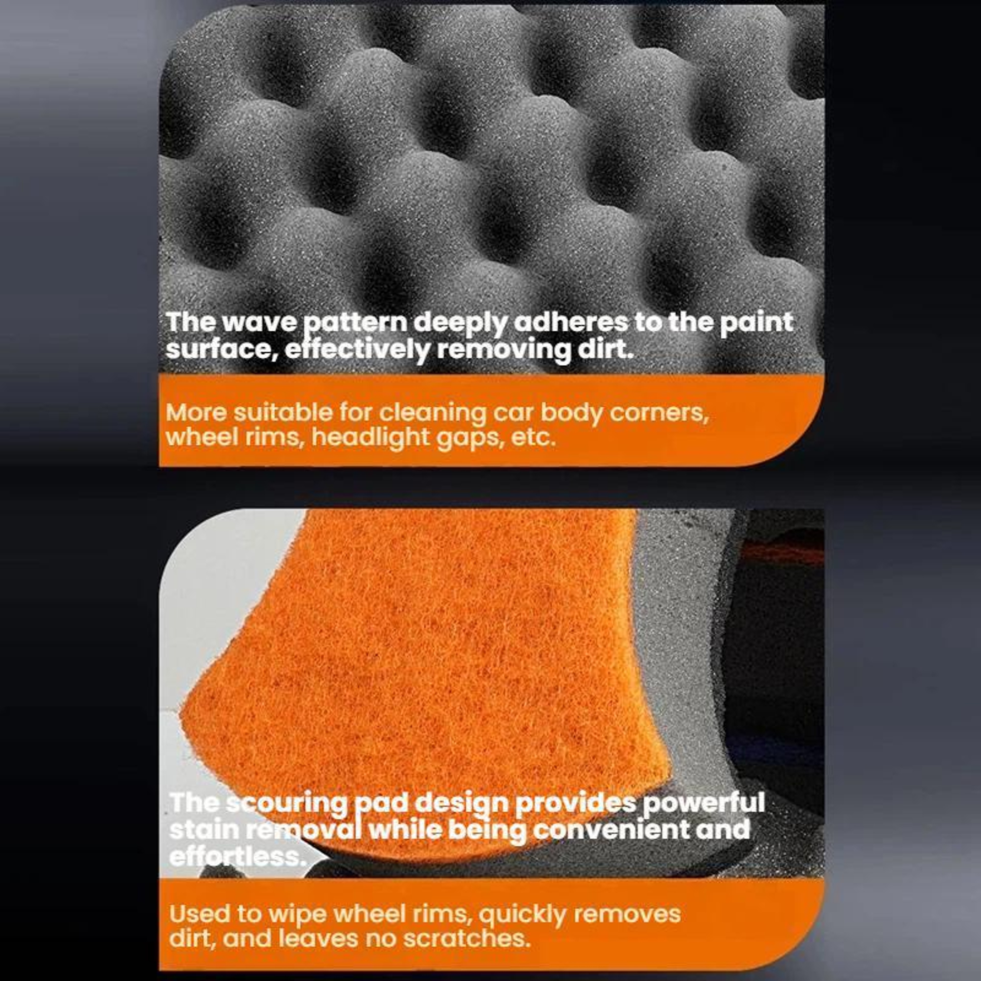 Three Layer High Density Car Wash Sponge with Wave Scrub Design for Effortless Cleaning – view 4