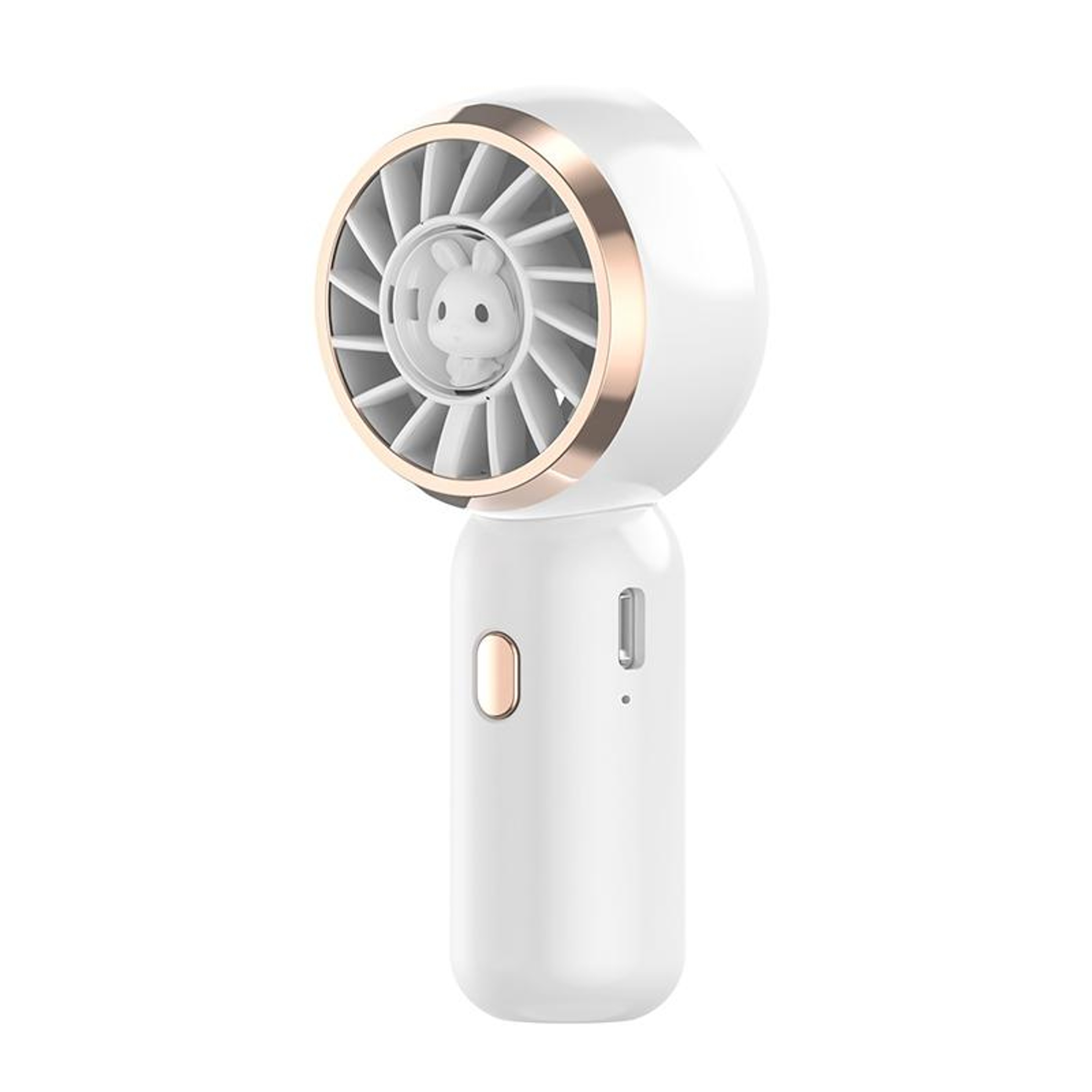 Cute Rabbit Handheld Mini Fan Portable Electric Fan USB Rechargeable Neck Fan 9