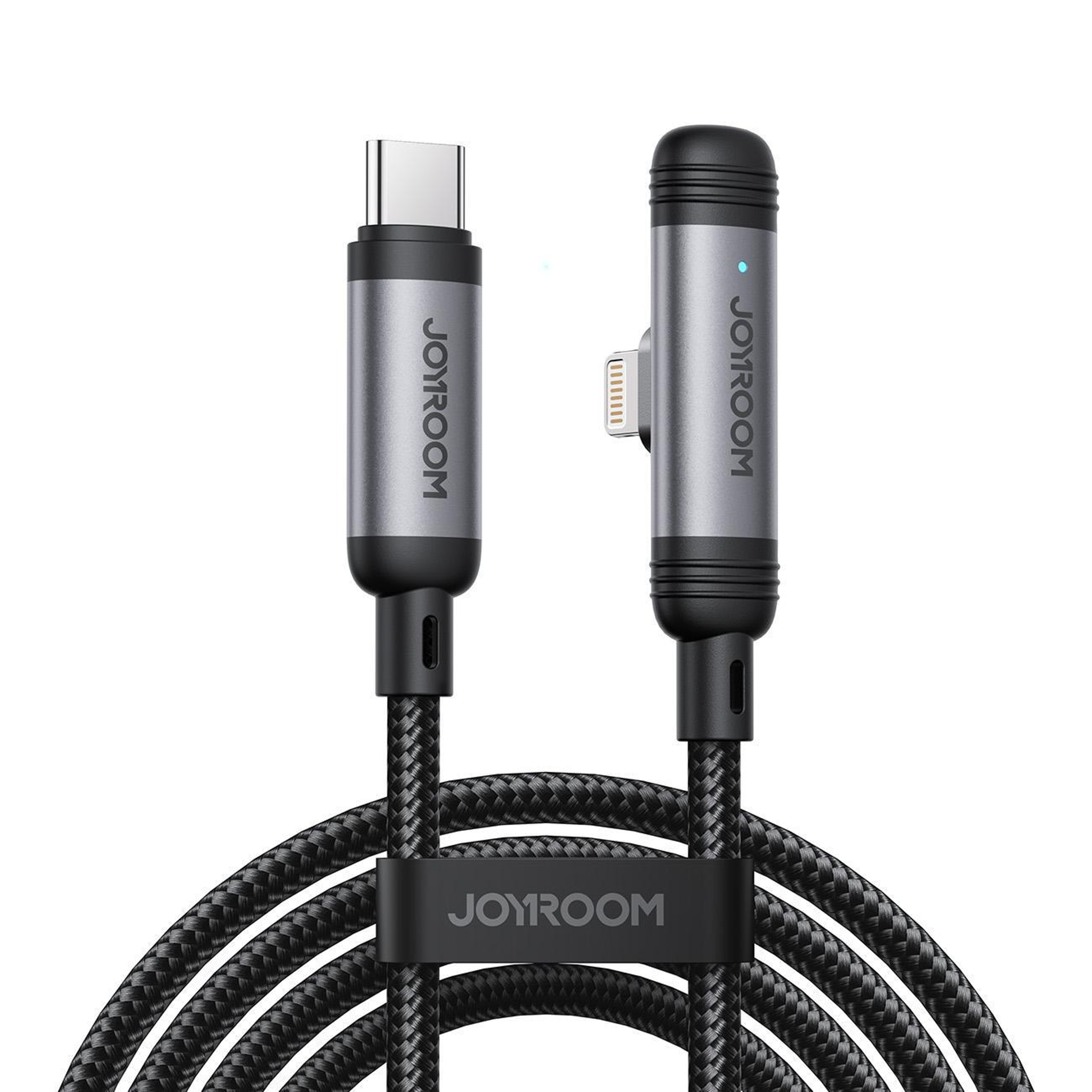 30W Fast Charging Type C To Lightning Cable 90 Degree Braided Charger 0