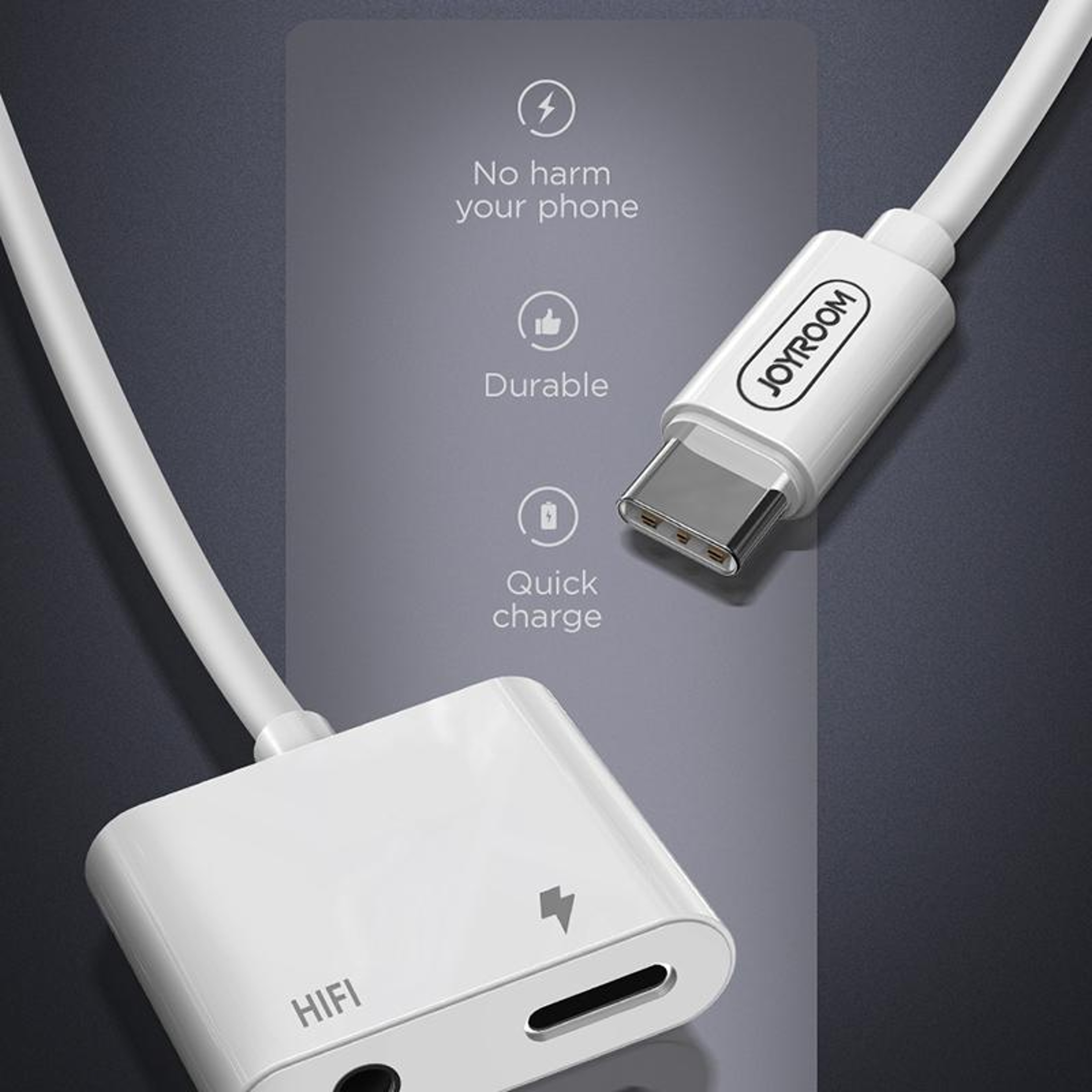 USB C To 35mm Audio Adapter With Charging Splitter For Headphones And Calls 1