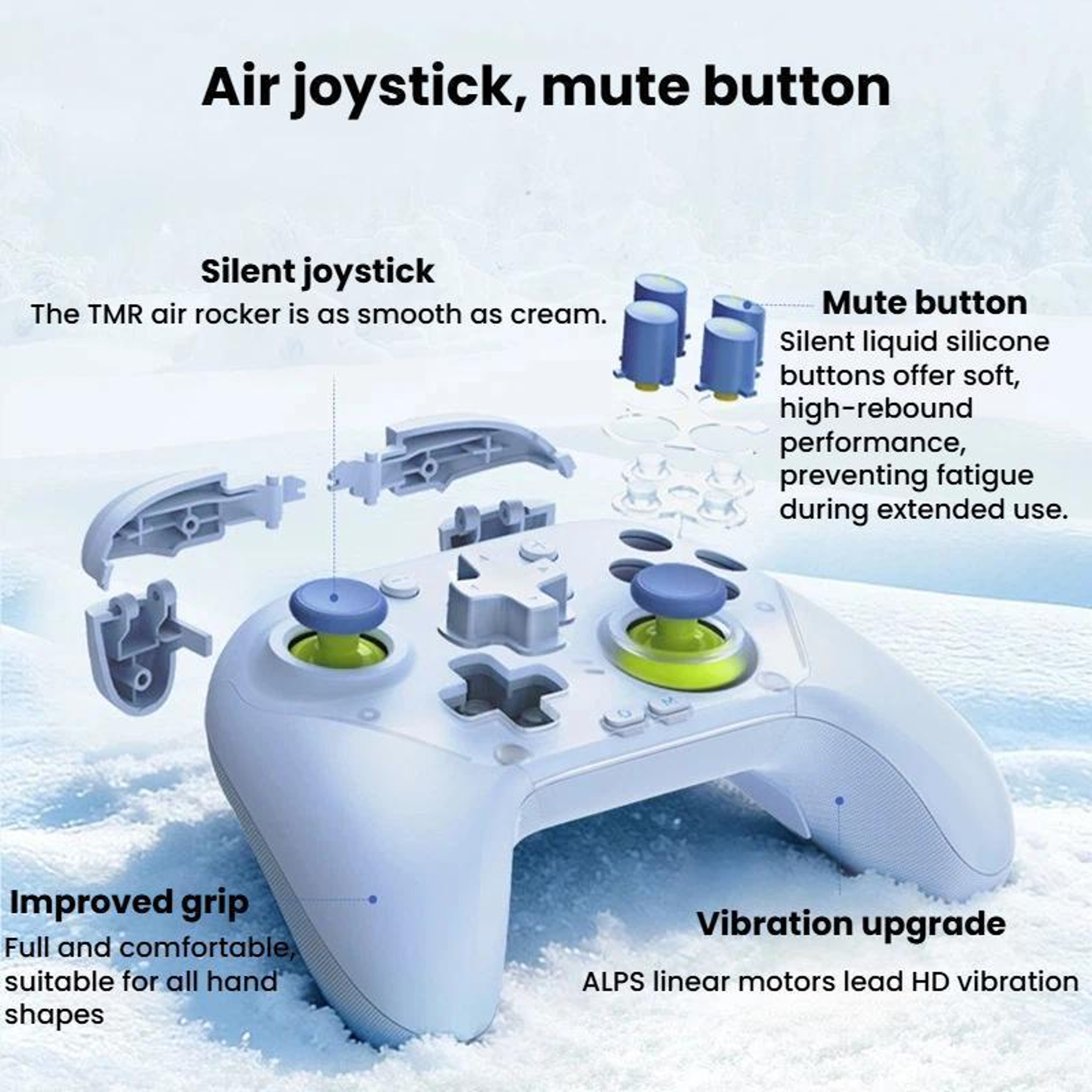 Wireless Controller for Switch and PC with Air Rocker Precision and Custom Macros – view 2