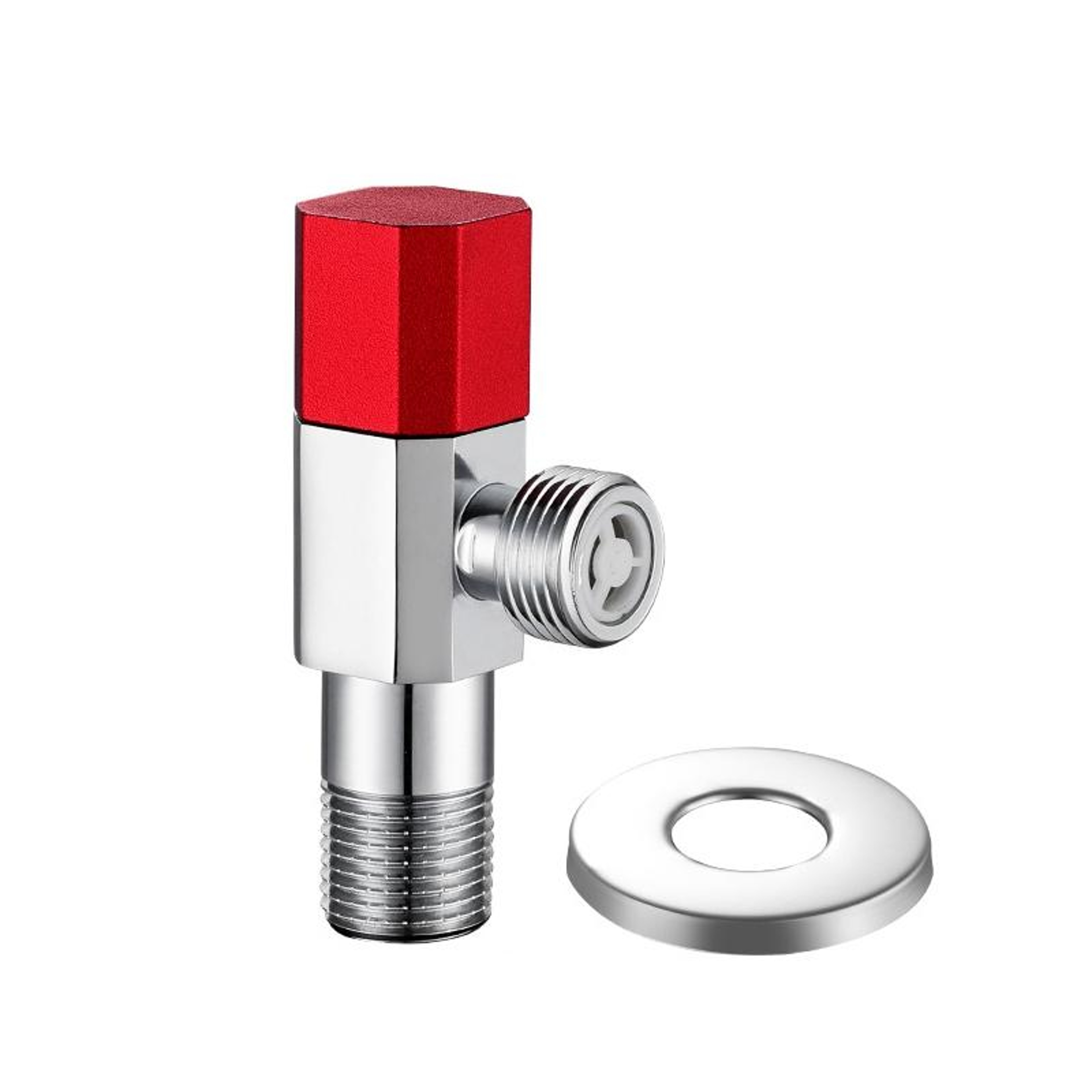 High Flow Brass Angle Valve with Check Valve Leak-Proof Toilet Inlet Valve – view 8