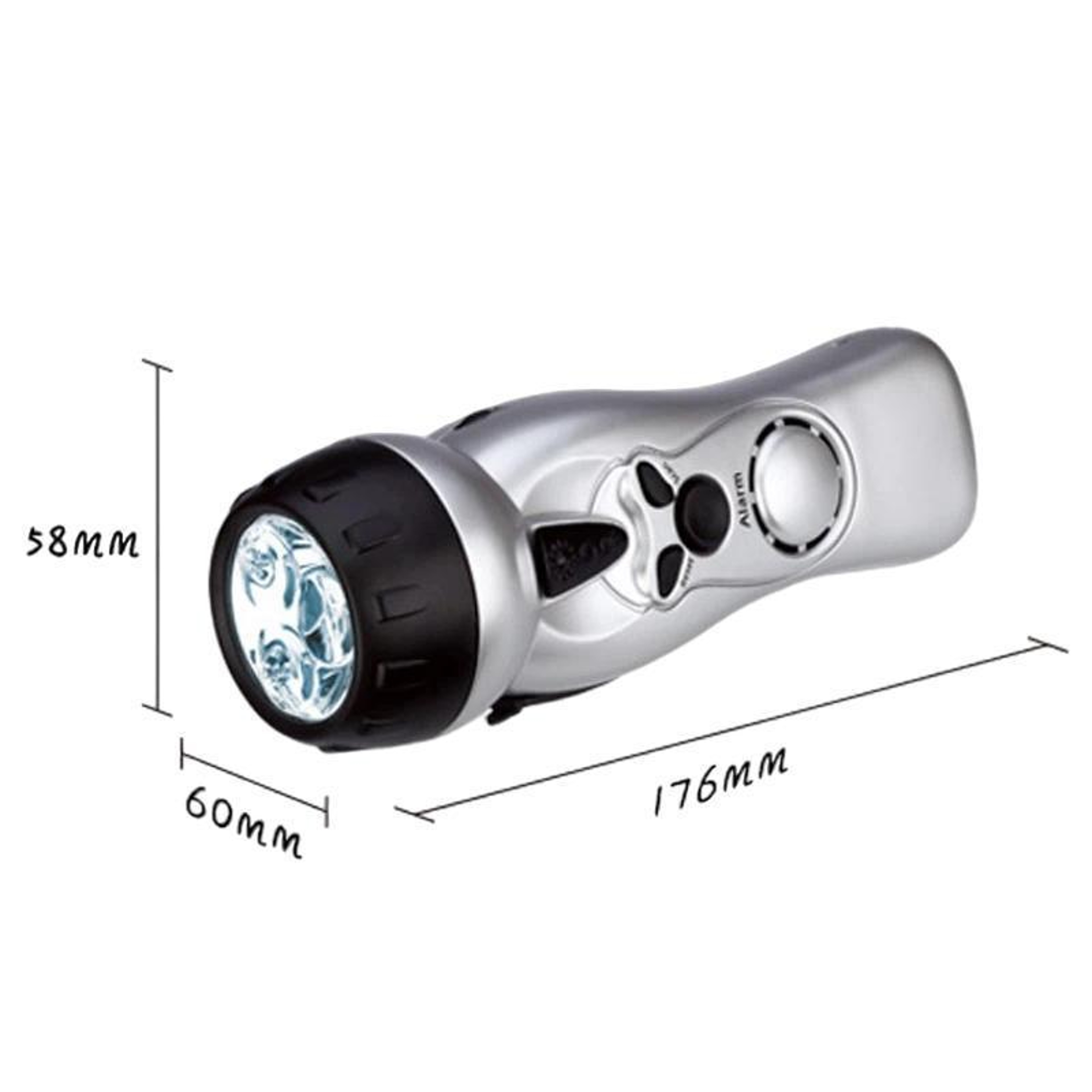 Hand Crank Emergency Radio Flashlight With LED Light Solar Backup For Camping And Survival 1