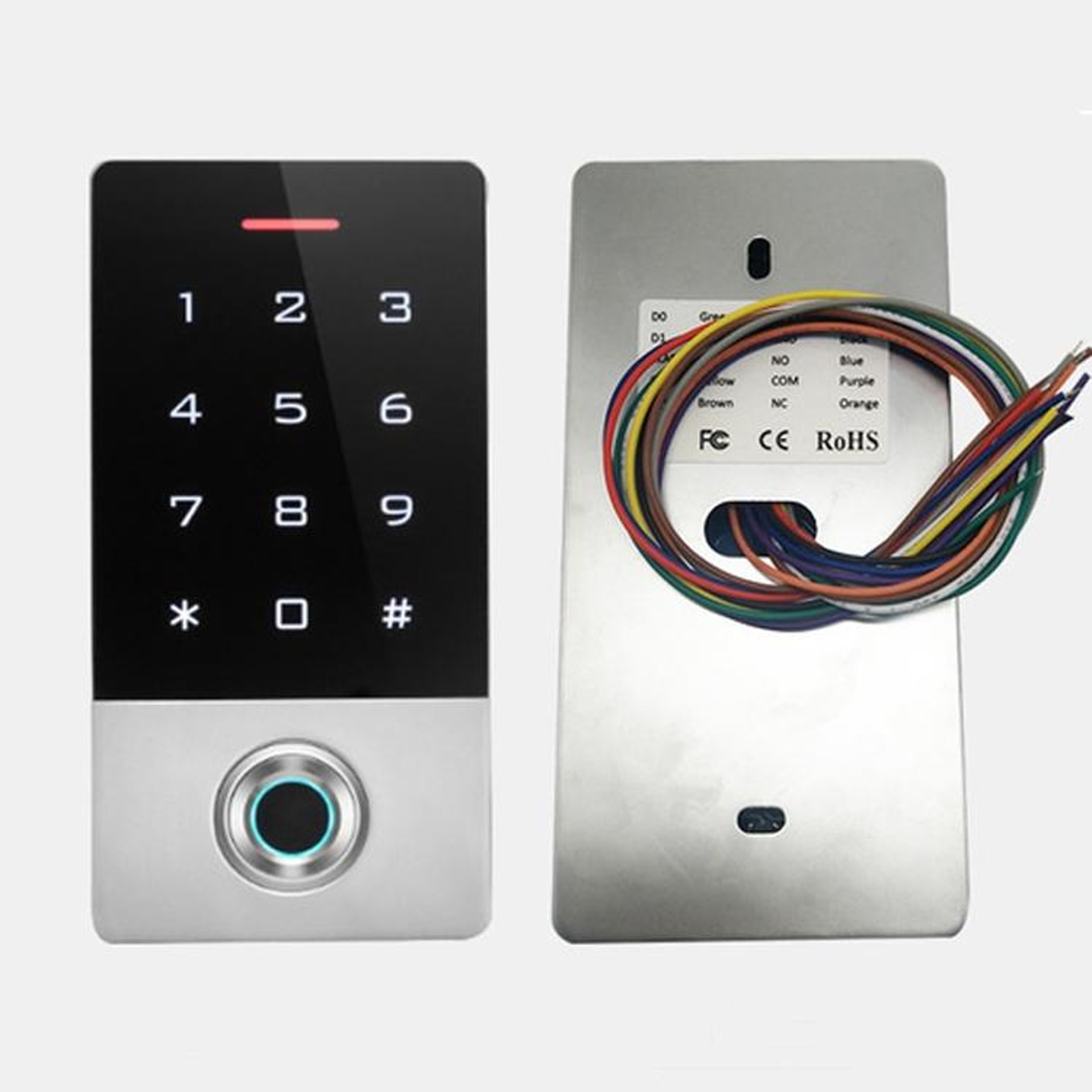 Smart Metal Waterproof Fingerprint Access Control System with Keypad & RFID – view 2