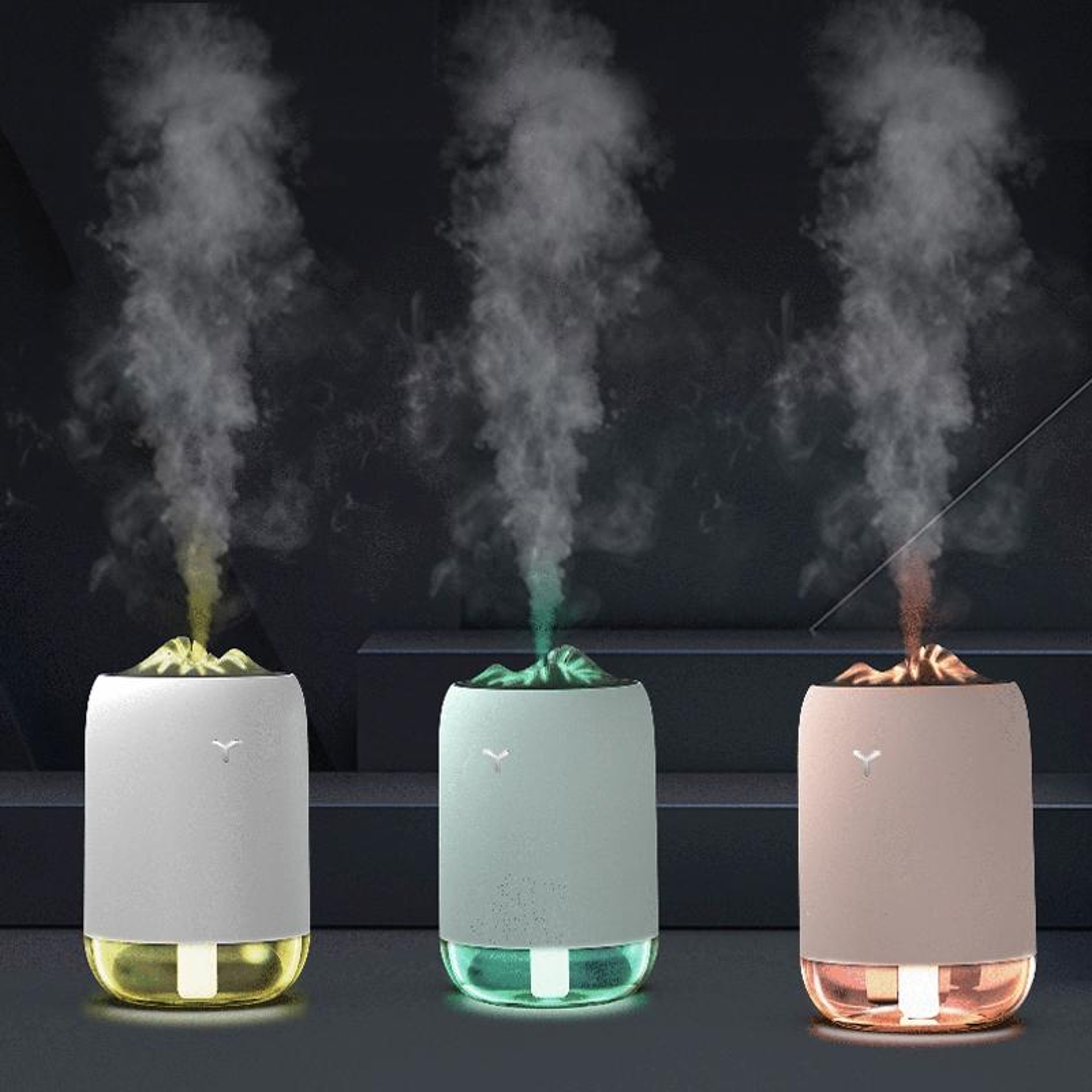 Portable Car Humidifier USB Aroma Diffuser With Night Light Silent Mini Air Moisturizer 0