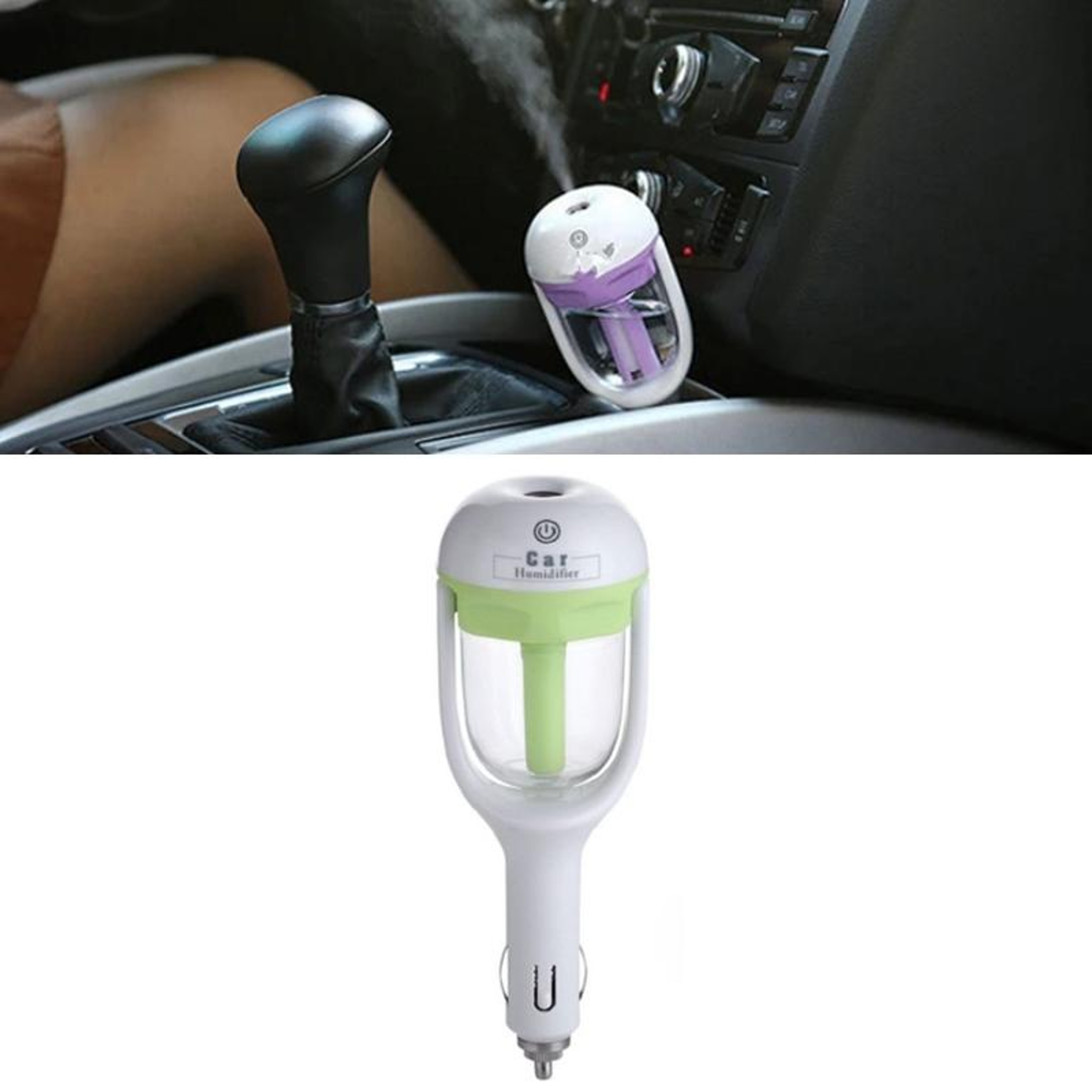 Violet Car Humidifier Diffuser With Aromatherapy And Negative Ion Air Purifier 4