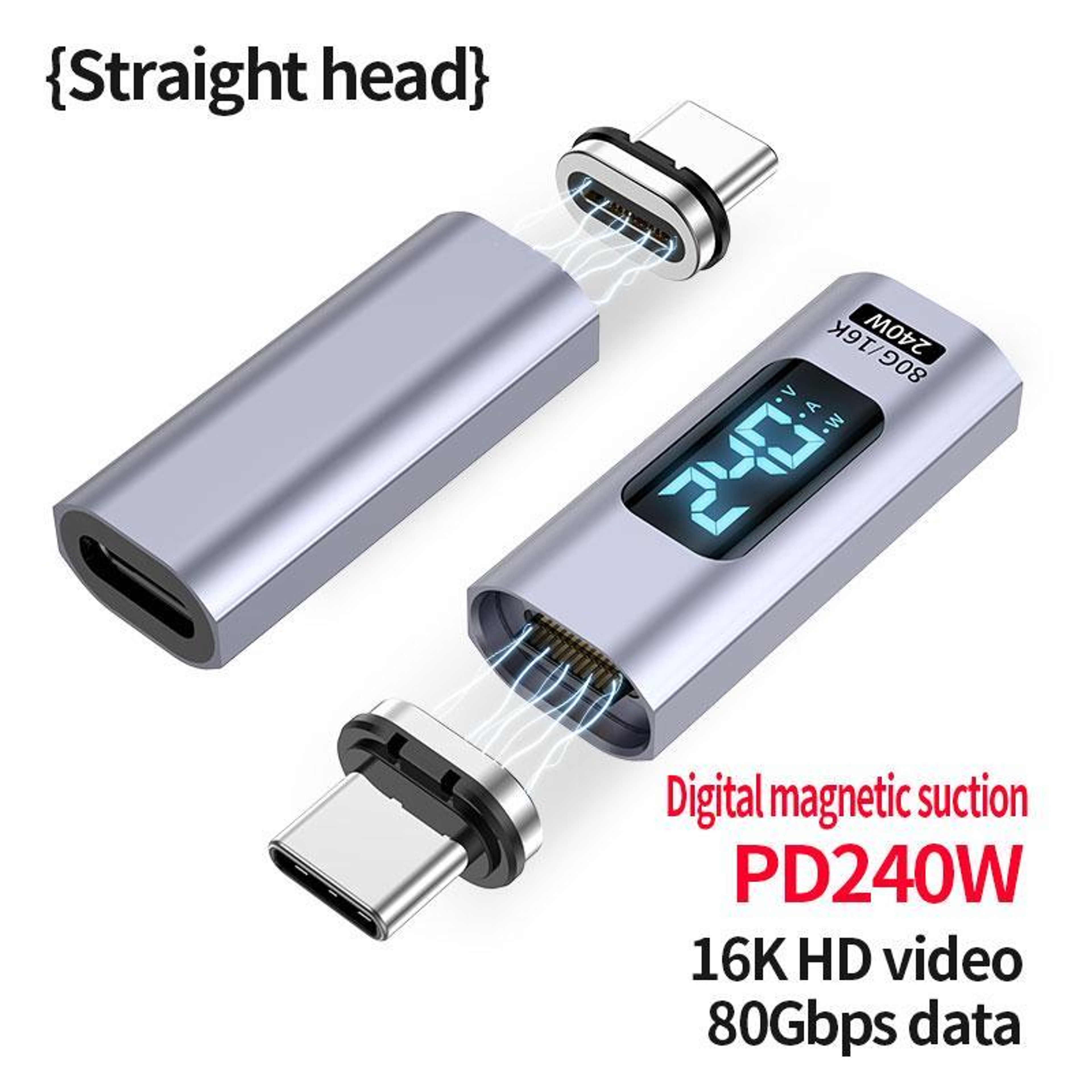 Magnetic USB C Adapter 240W Display Quick Connect Extender – view 2